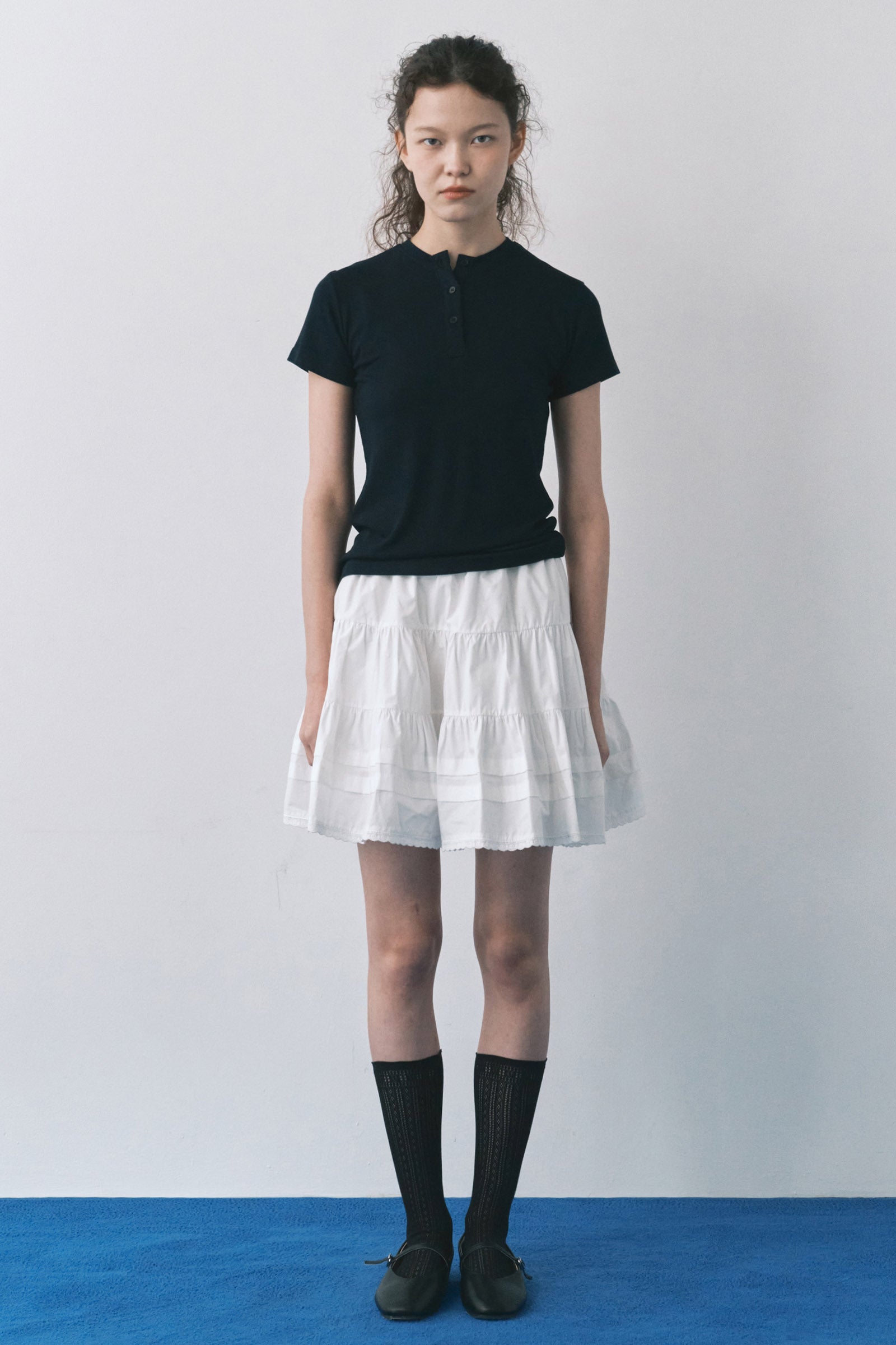 HENLEY SHORT SLEEVE TEE_DARK NAVY