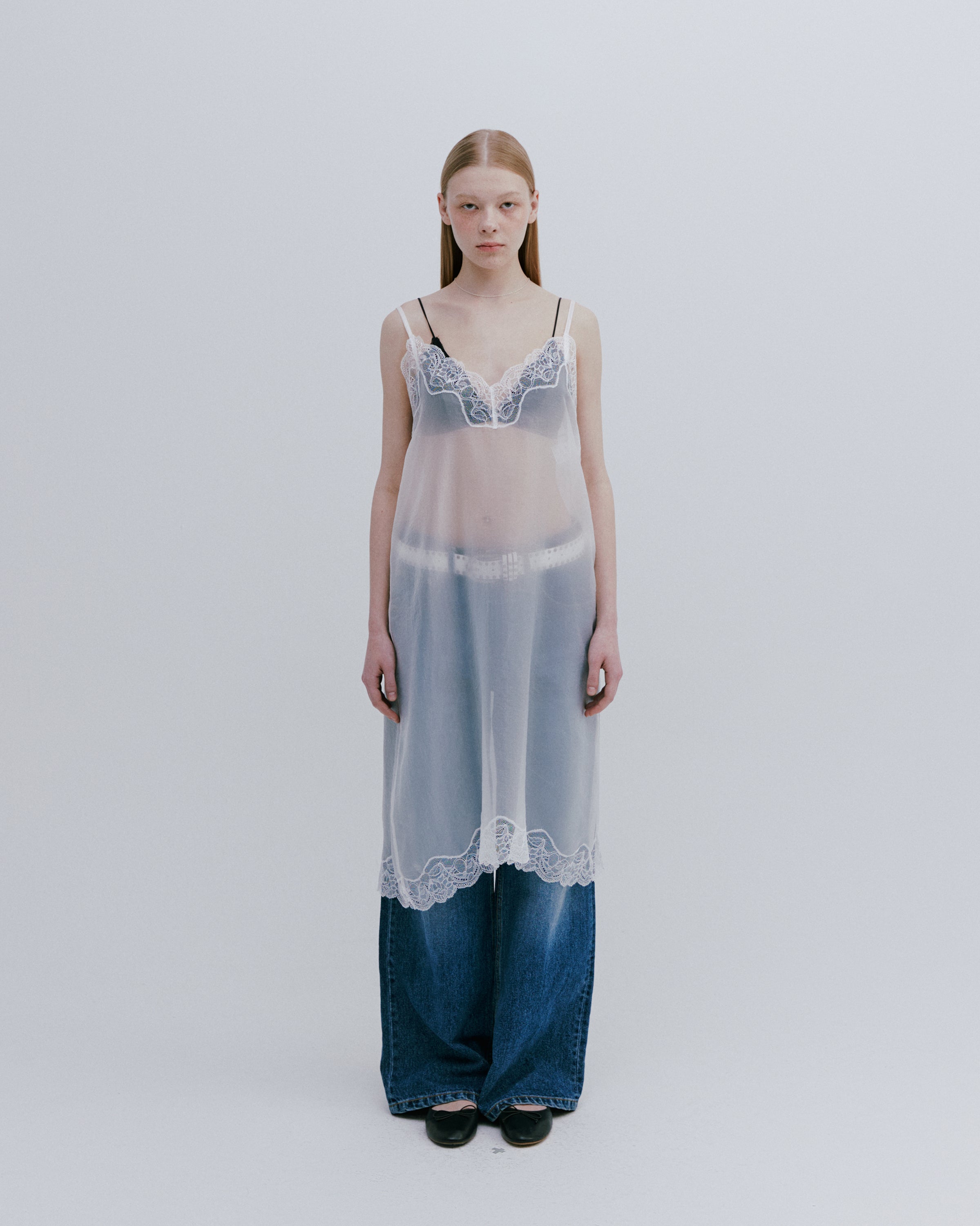 SEE-THROUGH SLIP LAYERED DRESS_WHITE