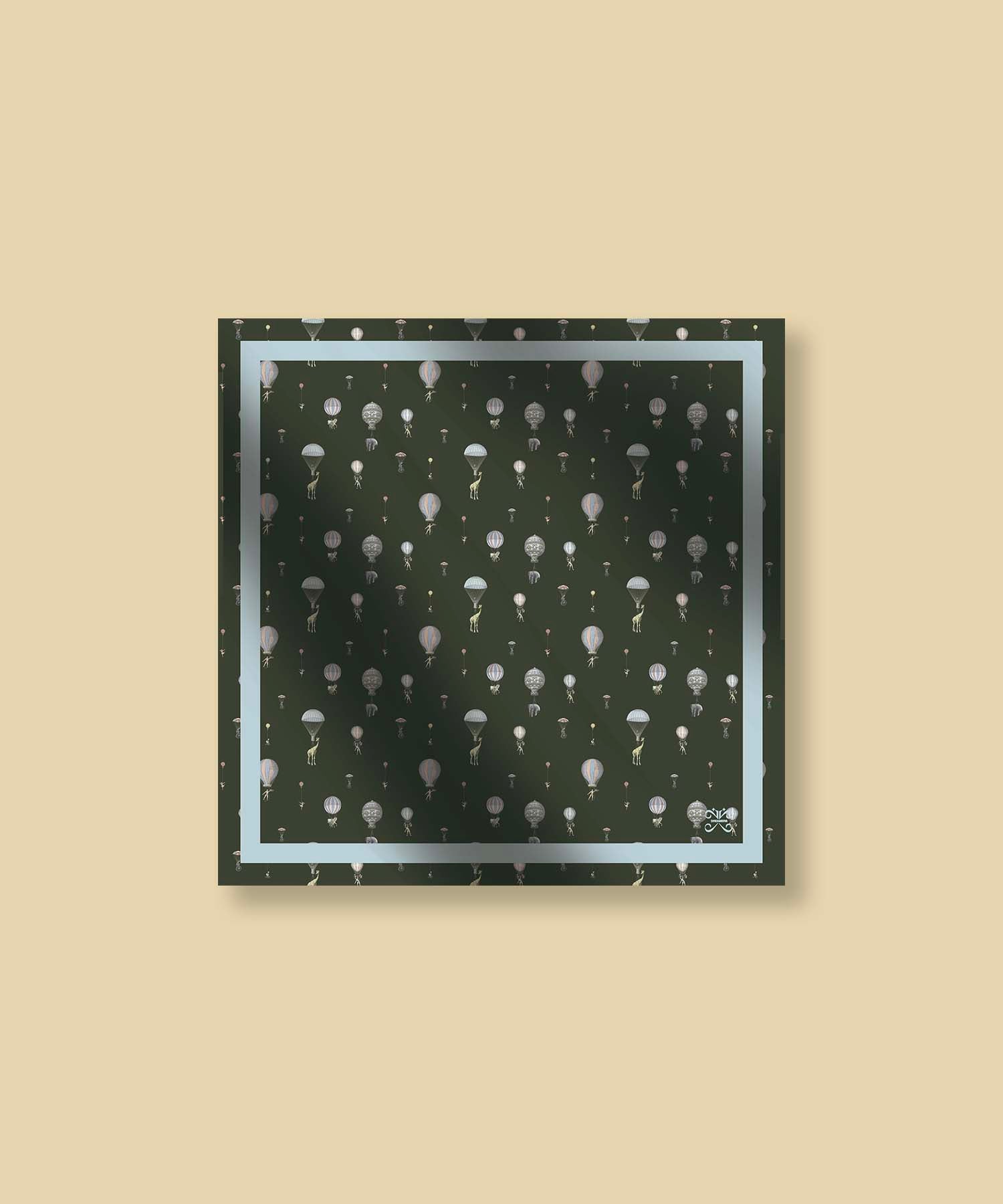 FORÊT DREAMVEIL SILK SCARF_DEEP GREEN