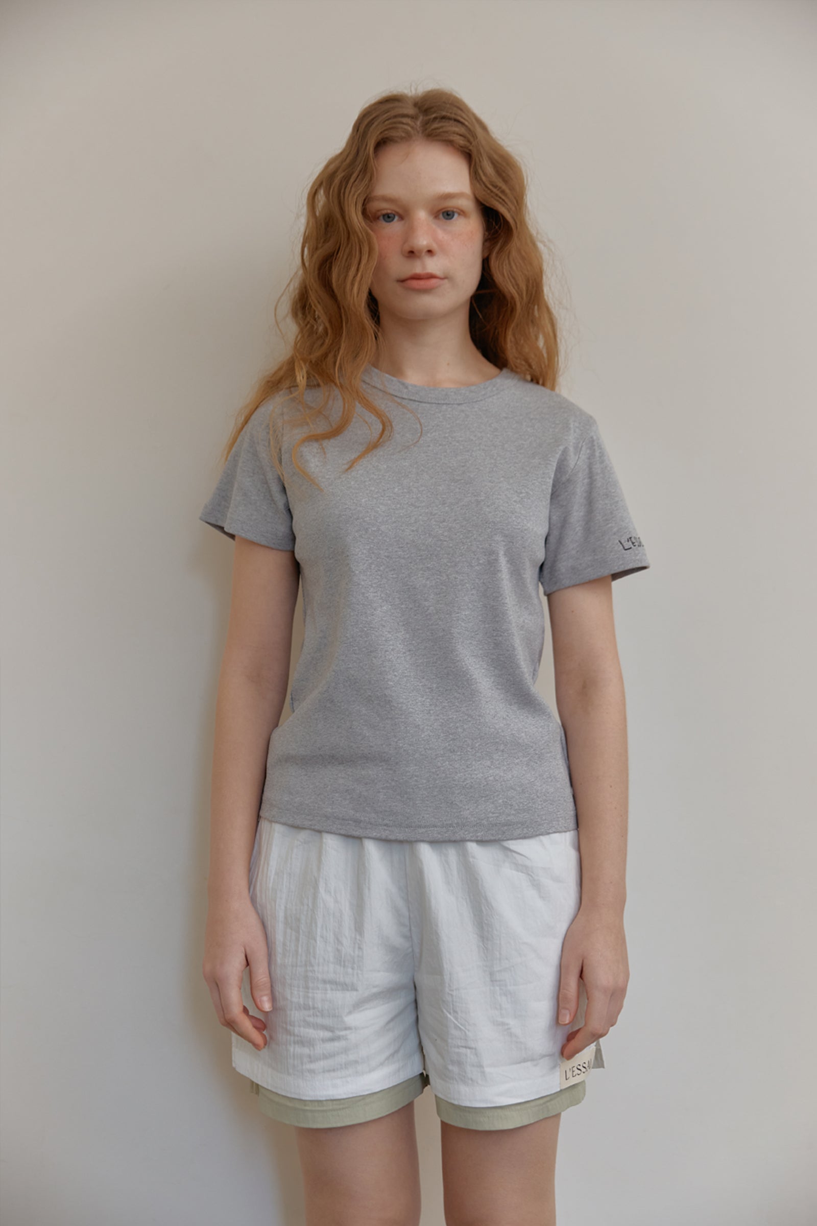 COLOR POINTED BANDING SHORTS_WHITE