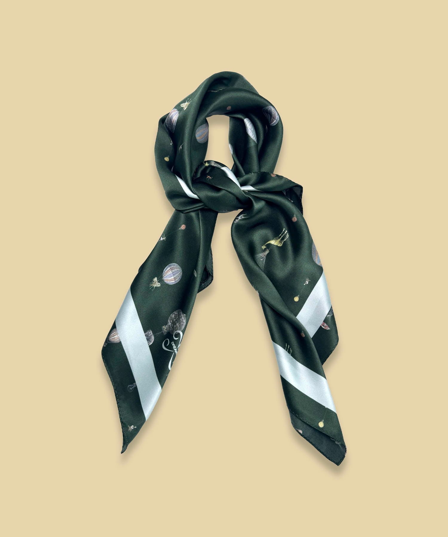 FORÊT DREAMVEIL SILK SCARF_DEEP GREEN