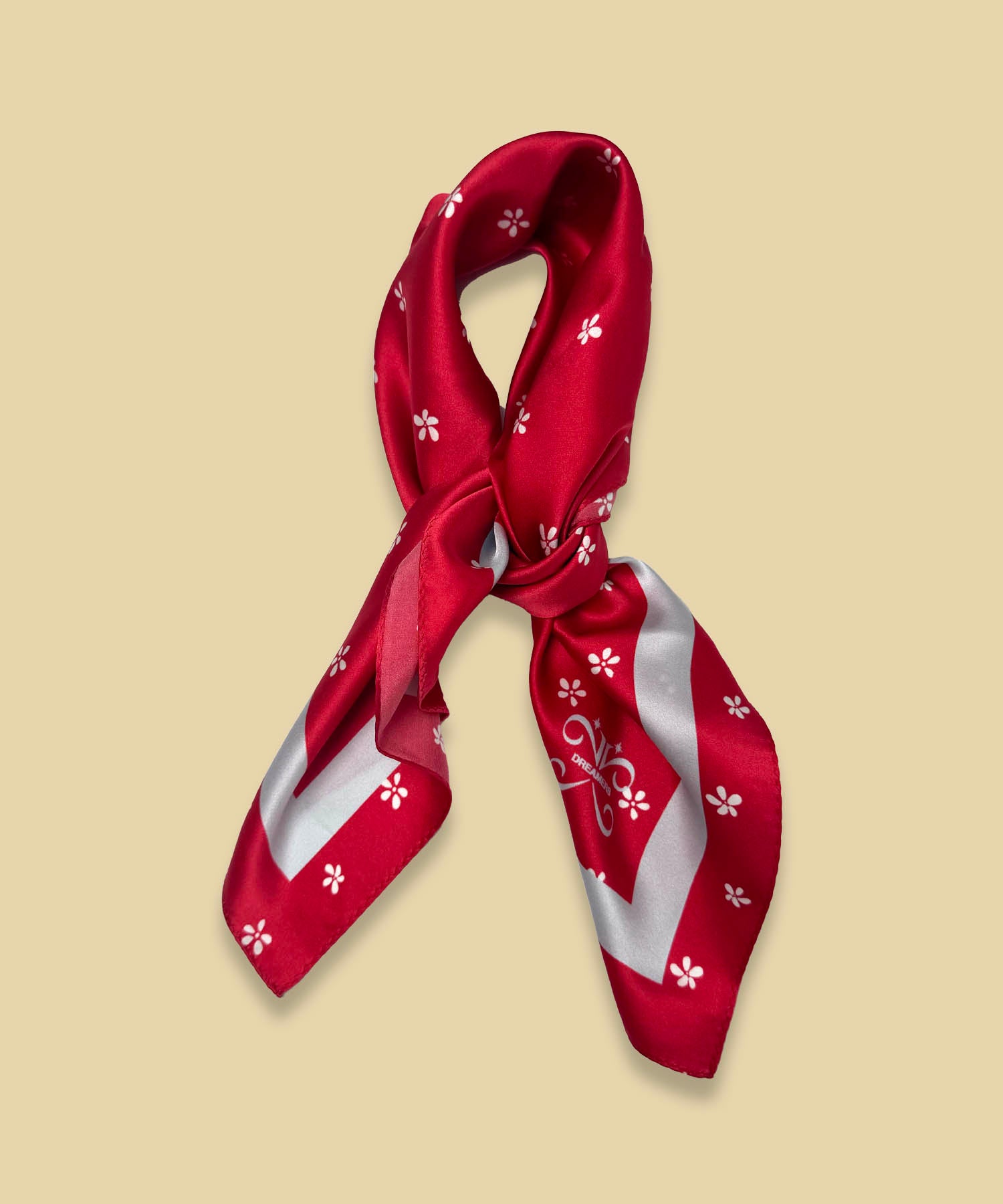 SCARLET GARDEN SILK SCARF_RED