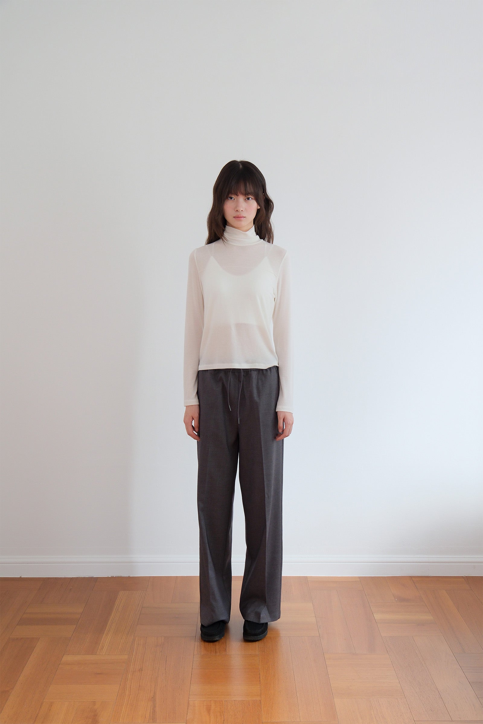 TENCEL WOOL HIGHNECK T_IVORY