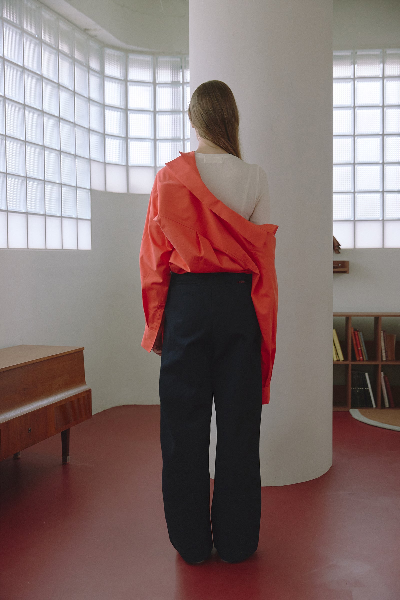 CLASSIC TWO TUCK WIDE PANTS_NAVY