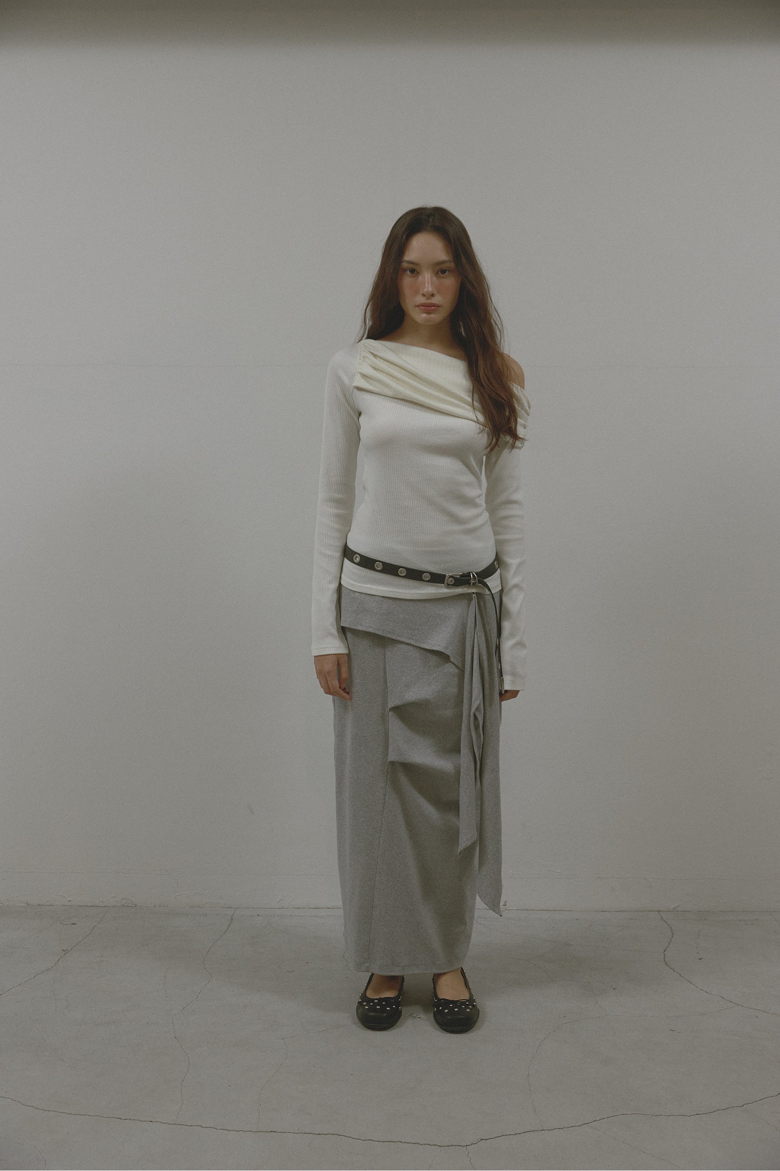 GRACE SHIRRING T_IVORY