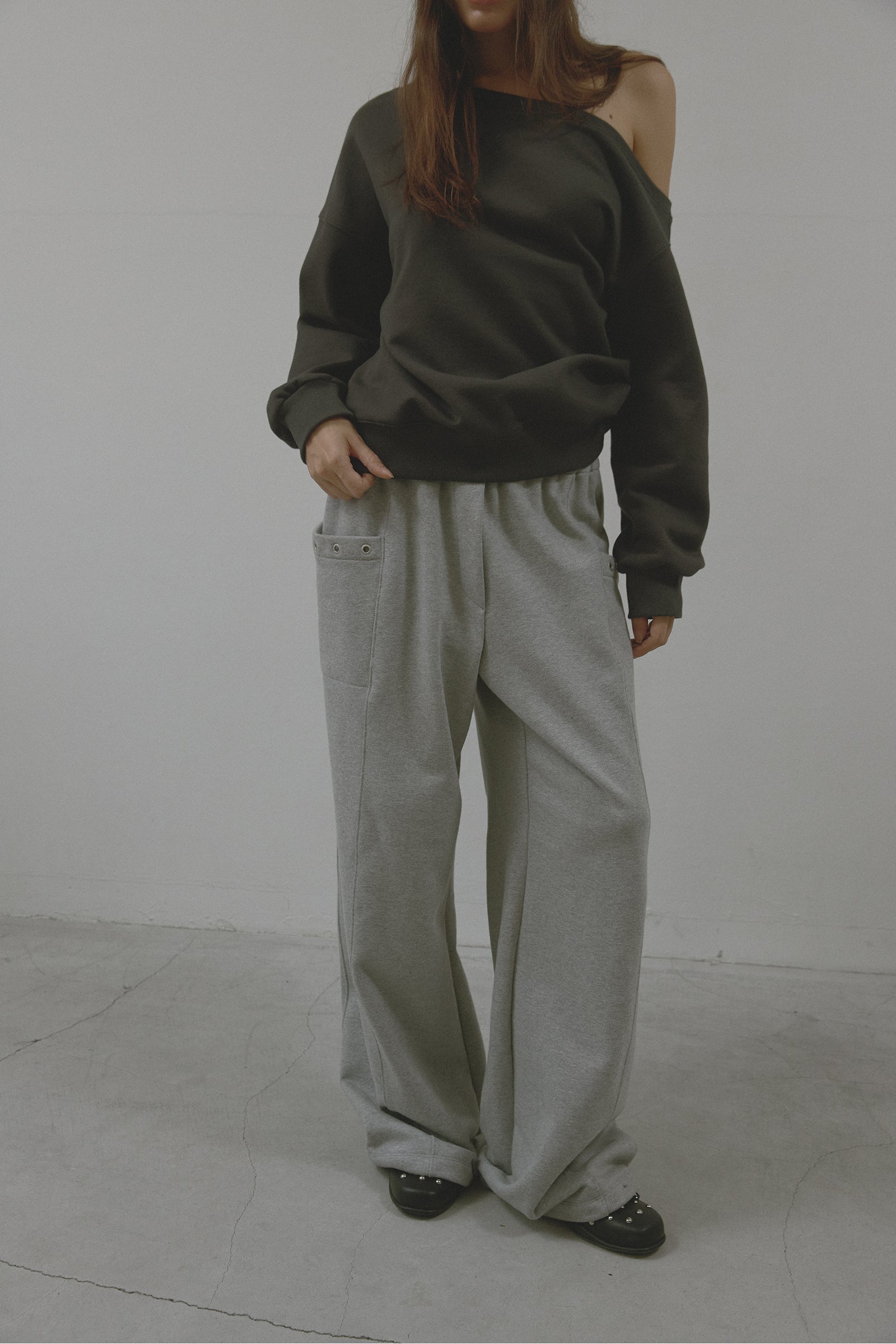 COLOR FLIP SWEATPANTS_MELANGE GREY