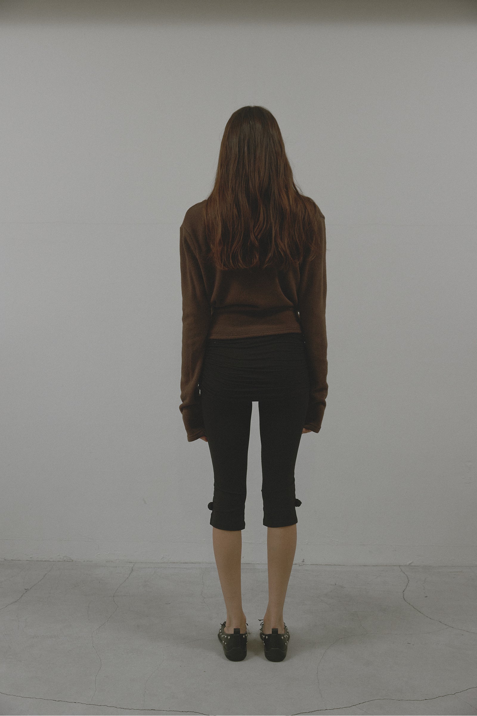 SOFT WRAP KNIT T_BROWN