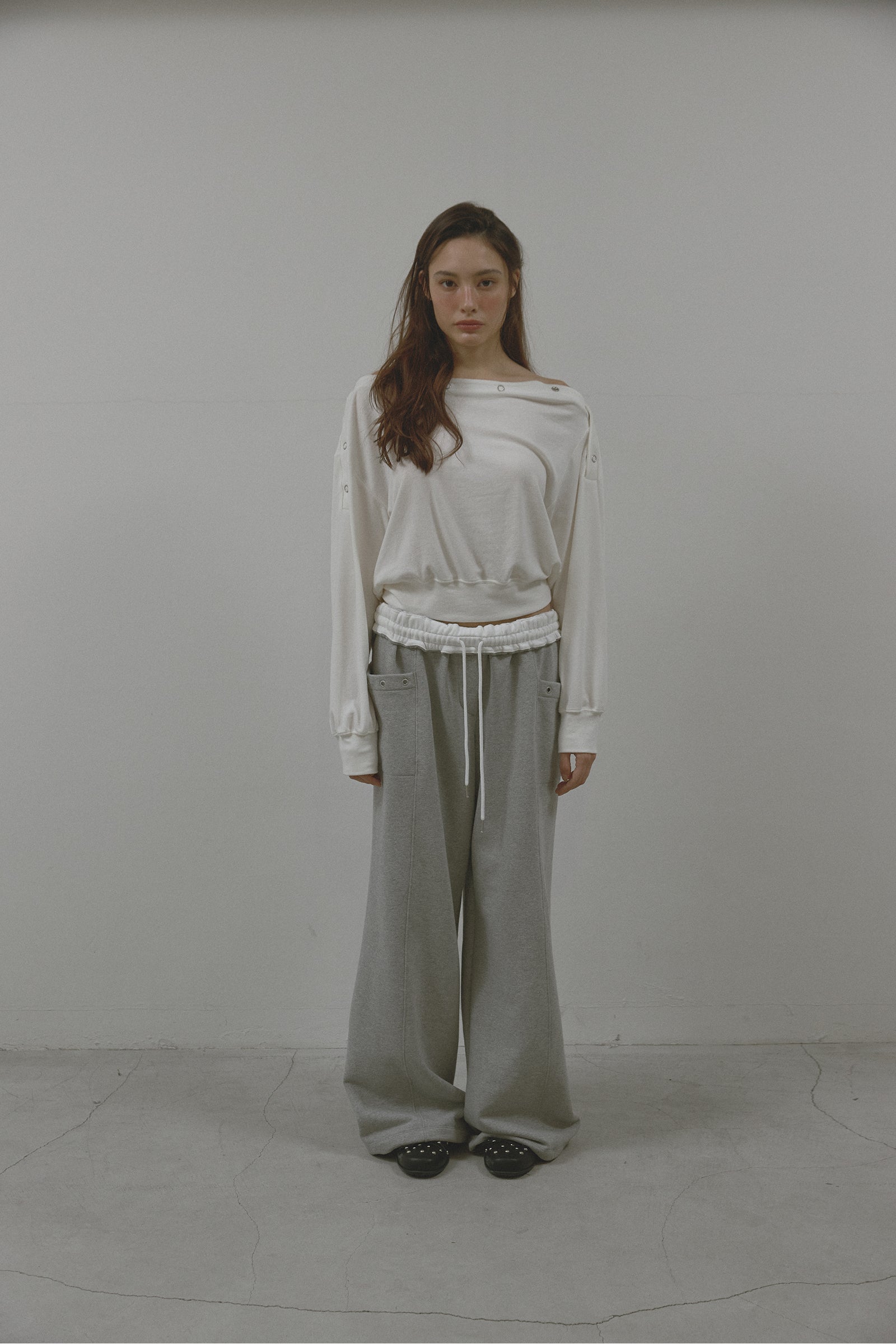 COLOR FLIP SWEATPANTS_MELANGE GREY