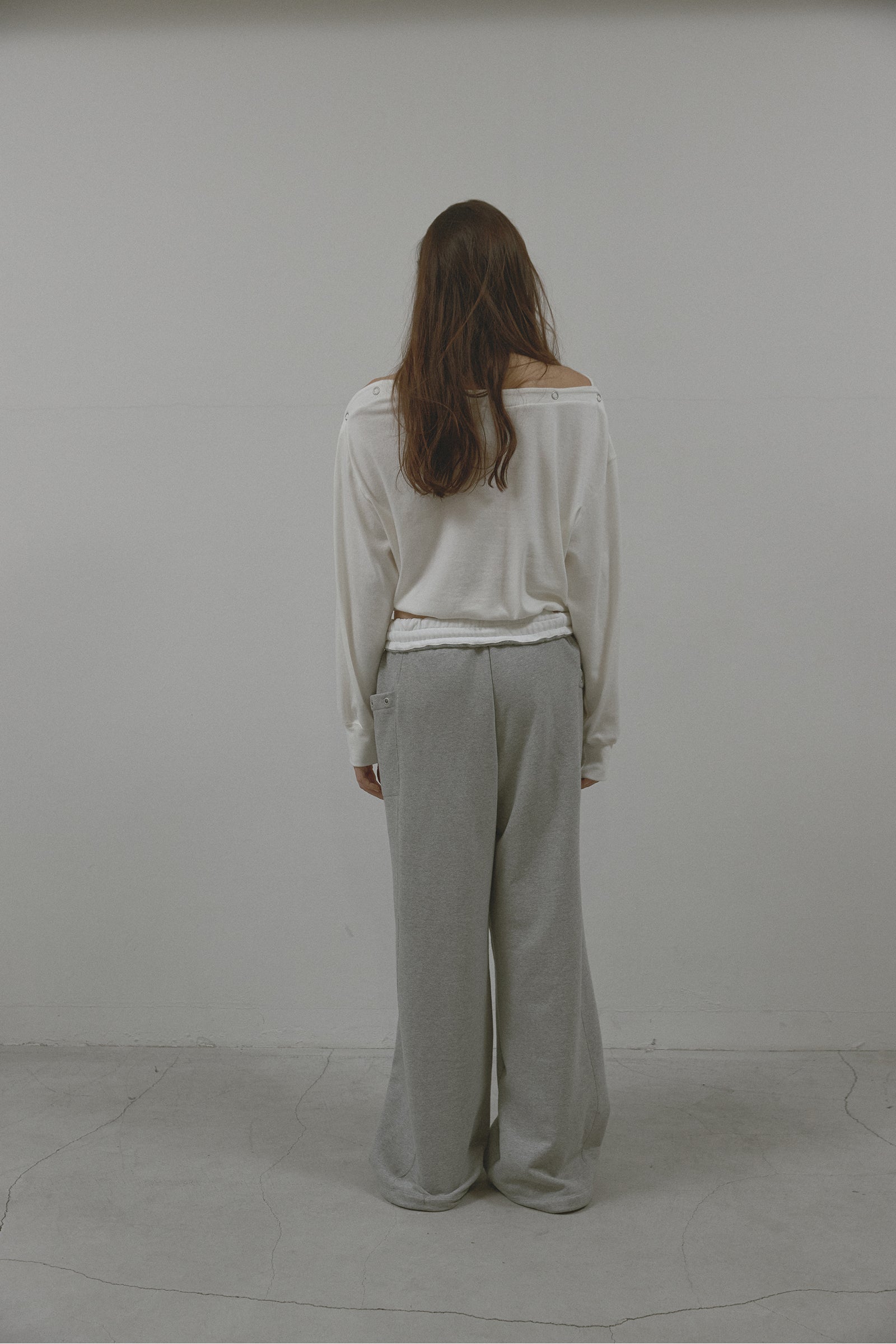 COLOR FLIP SWEATPANTS_MELANGE GREY