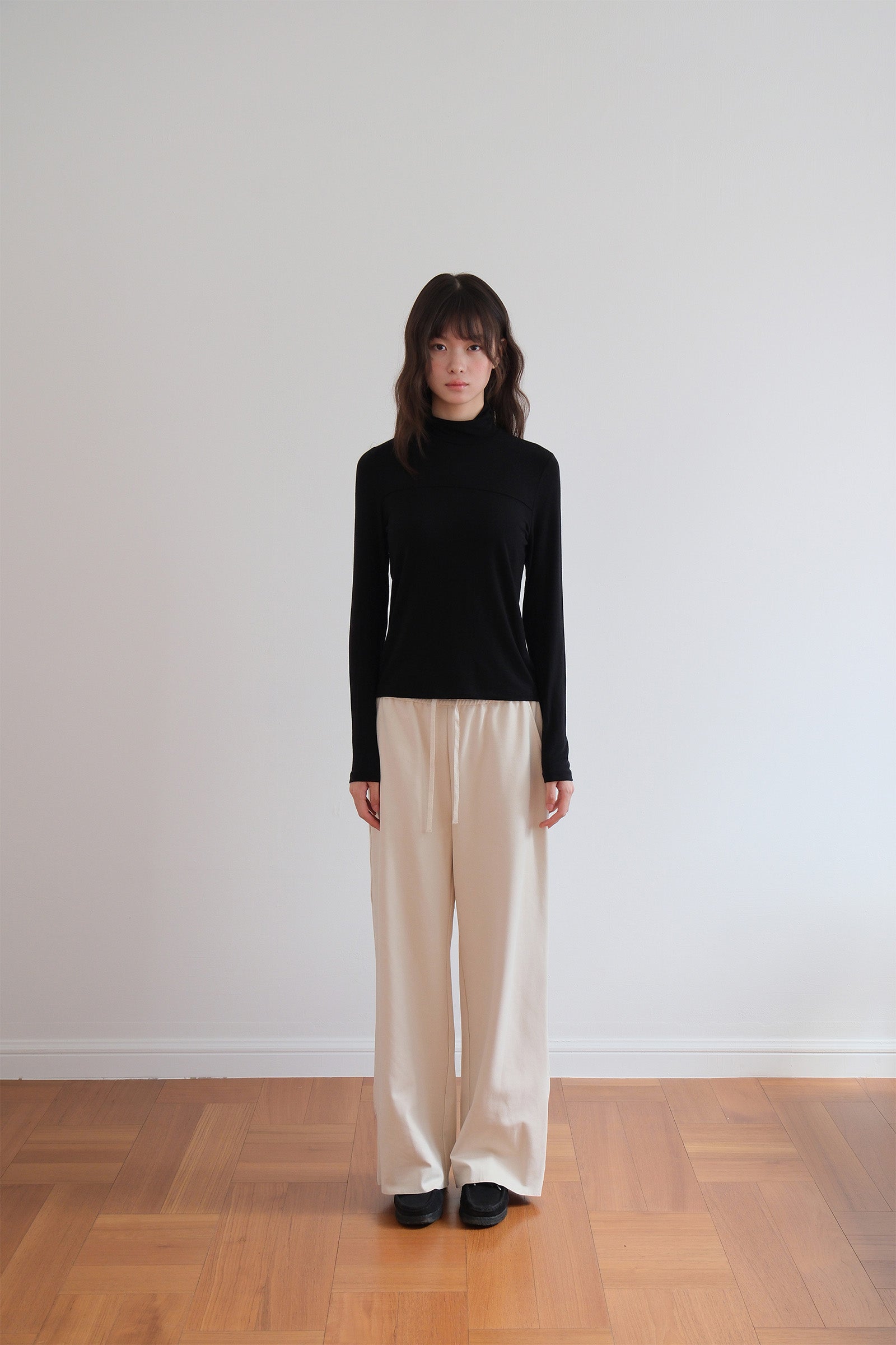 TENCEL WOOL HIGHNECK T_BLACK