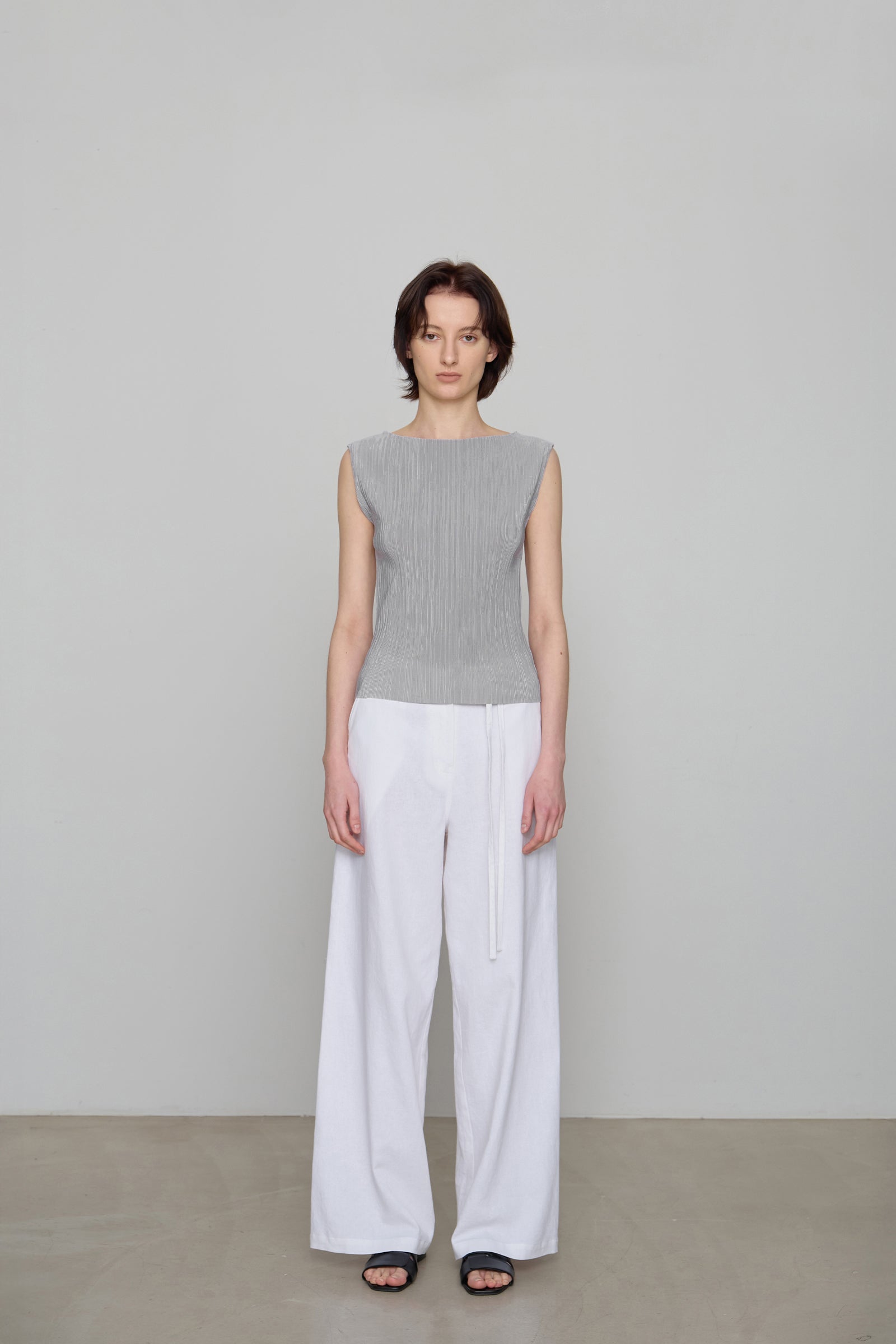 LINEN WIDE STRAP PANTS_WHITE