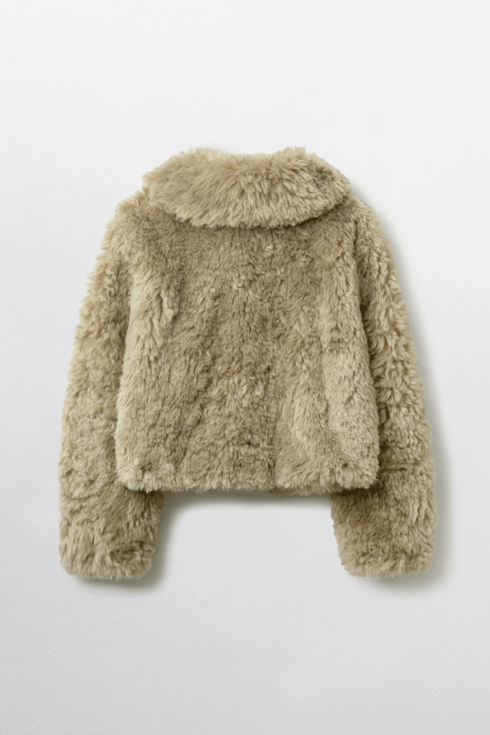 FLUFFY FUR JACKET_BEIGE