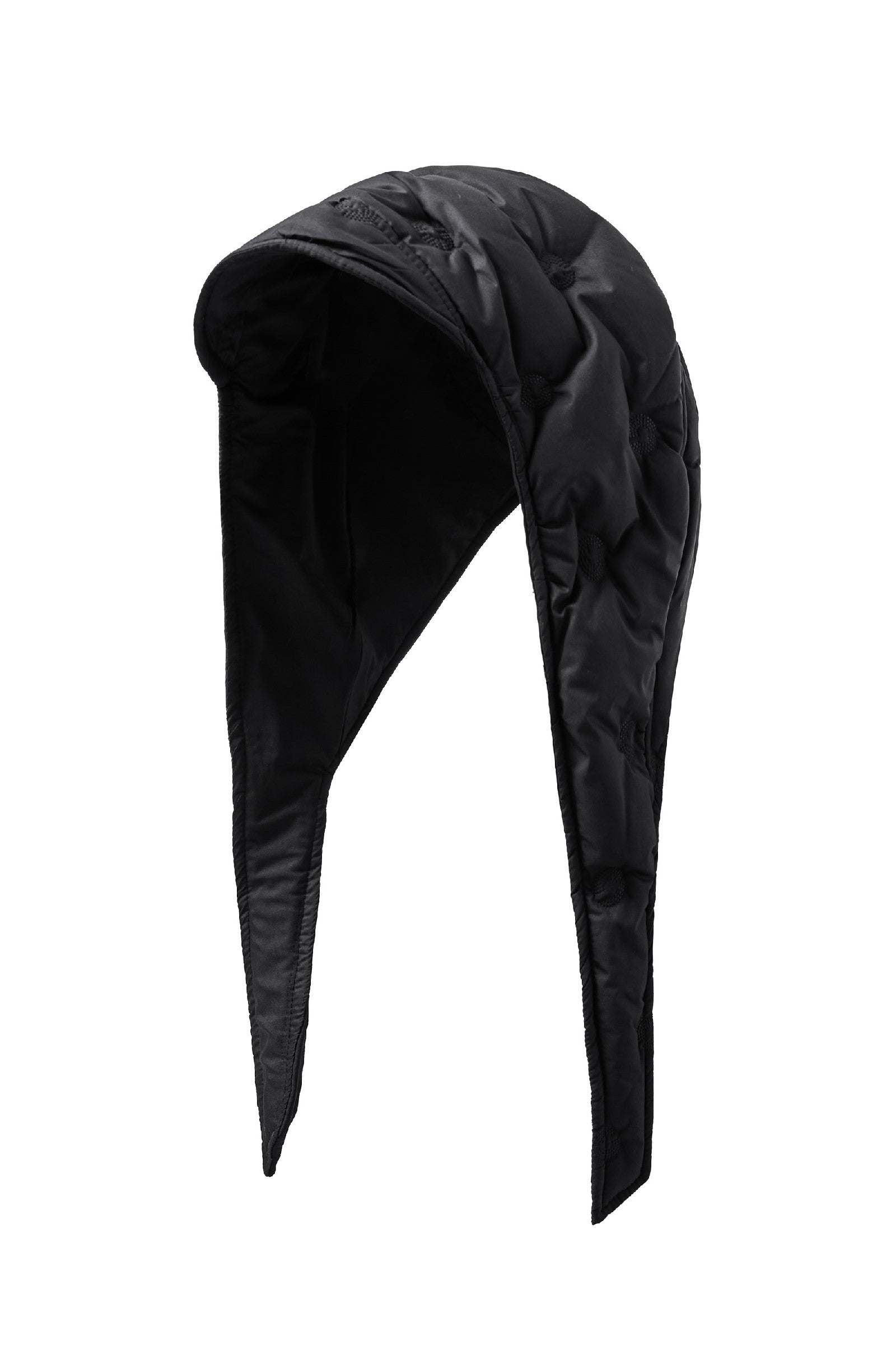 PADDED DOT HEADSCARF_BLACK