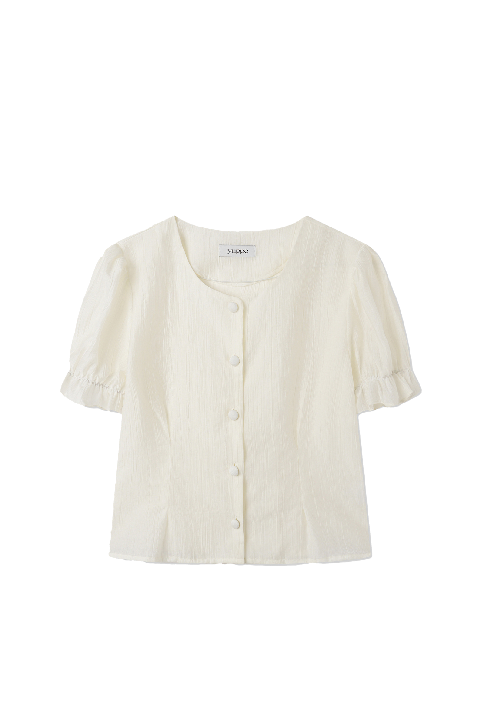 SOFT SHIRRING SHIRT_CREAM