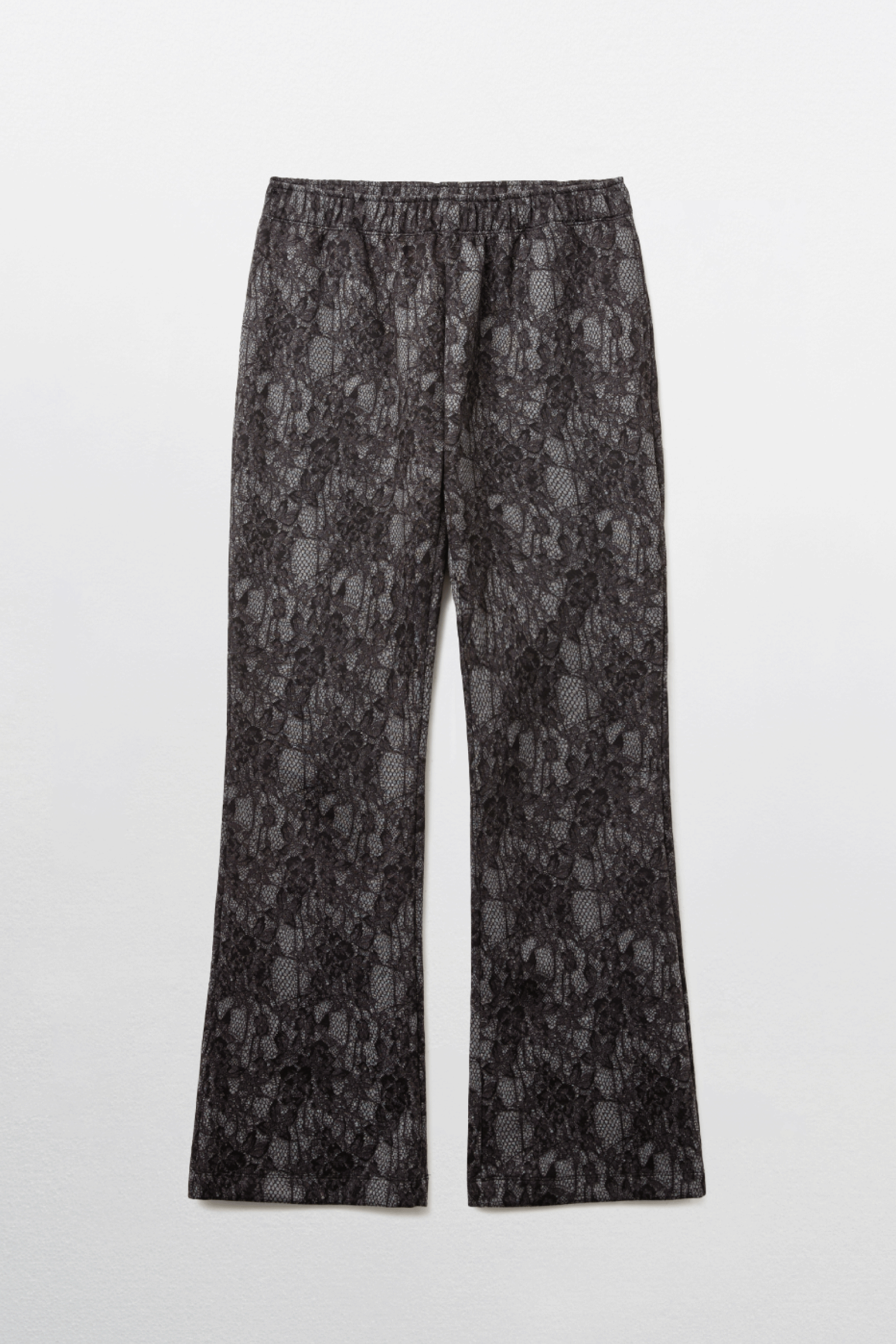 SCANNED LACE BOOTS-CUT PANTS_BLACK