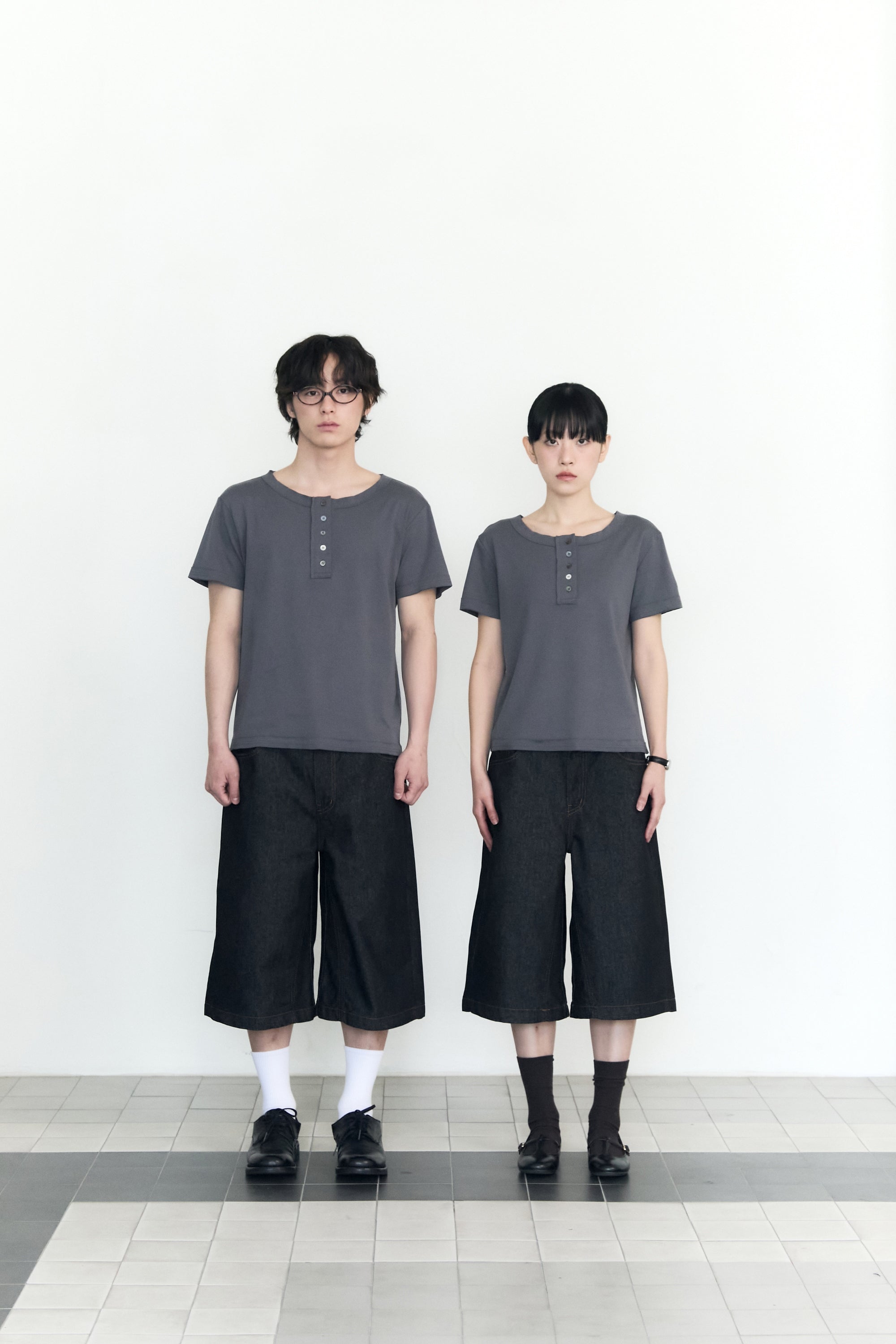 CHECK POCKET STRAIGHT CAPRI PANTS_INDIGO