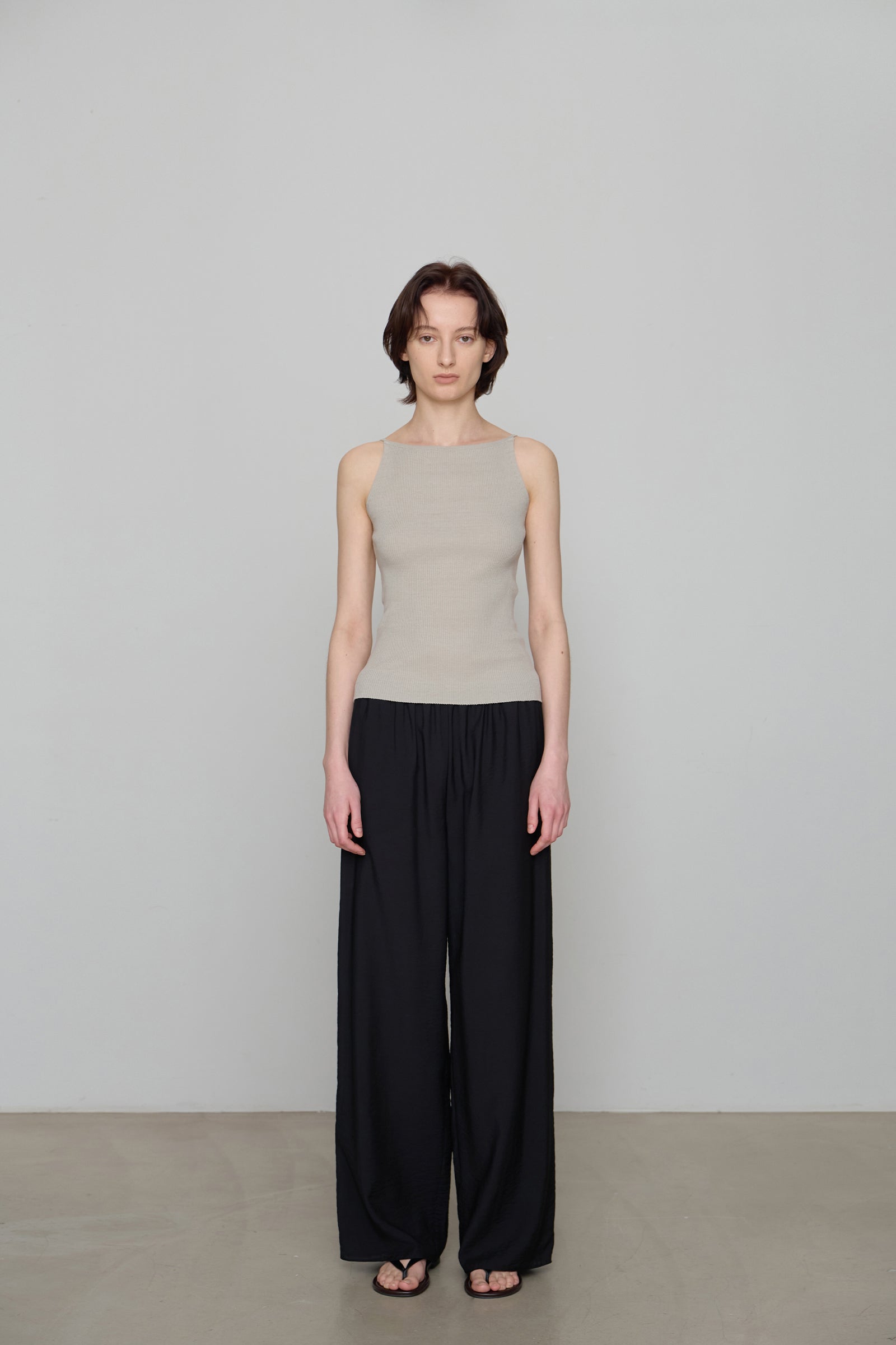 SHEER WIDE PANTS_BLACK