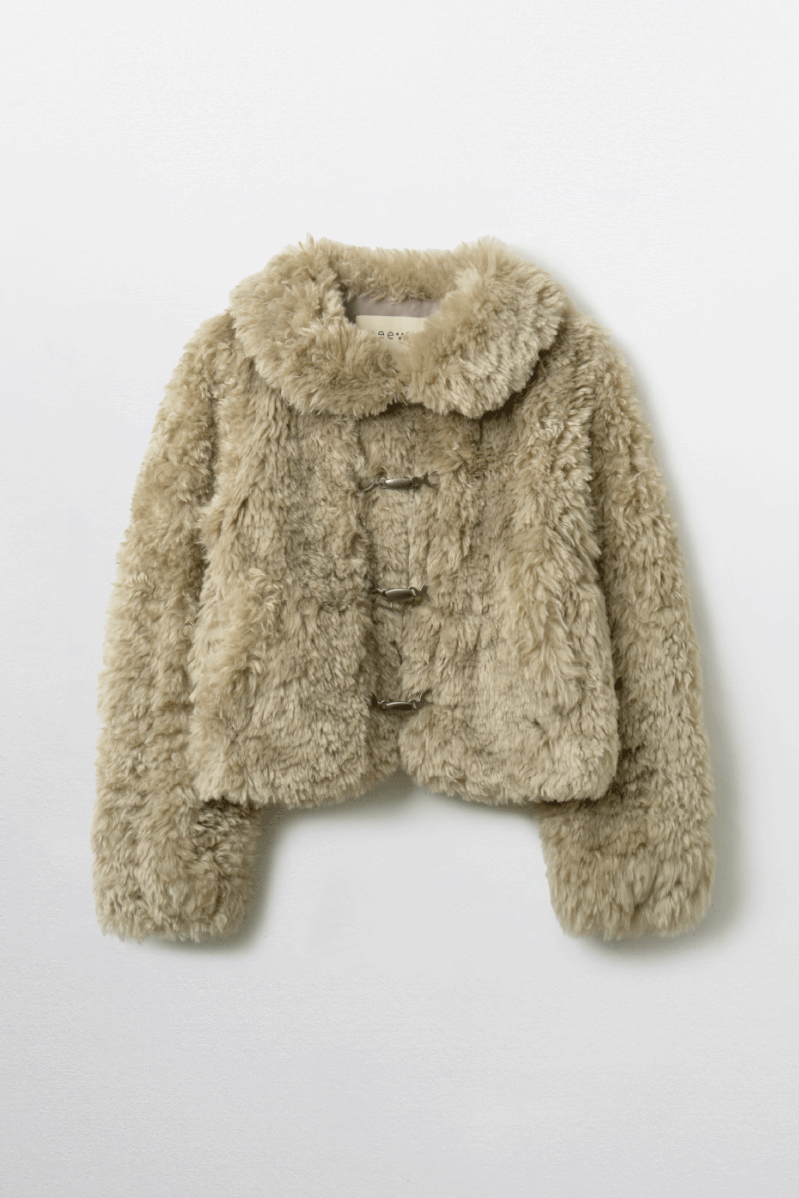 FLUFFY FUR JACKET_BEIGE