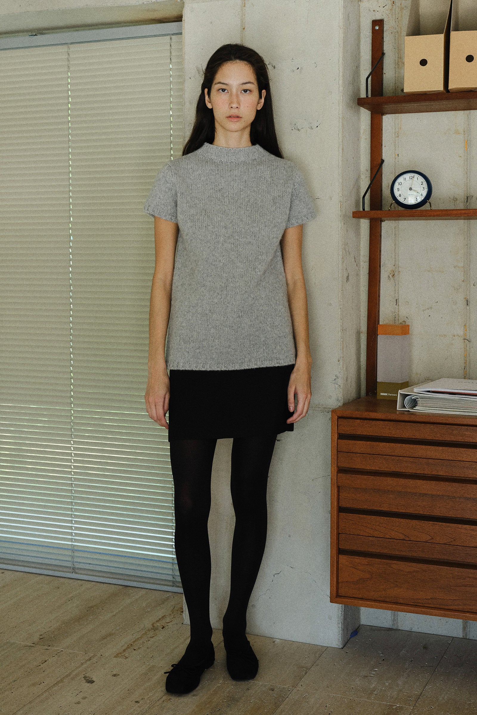 HEATHER MINI SKIRT_BLACK