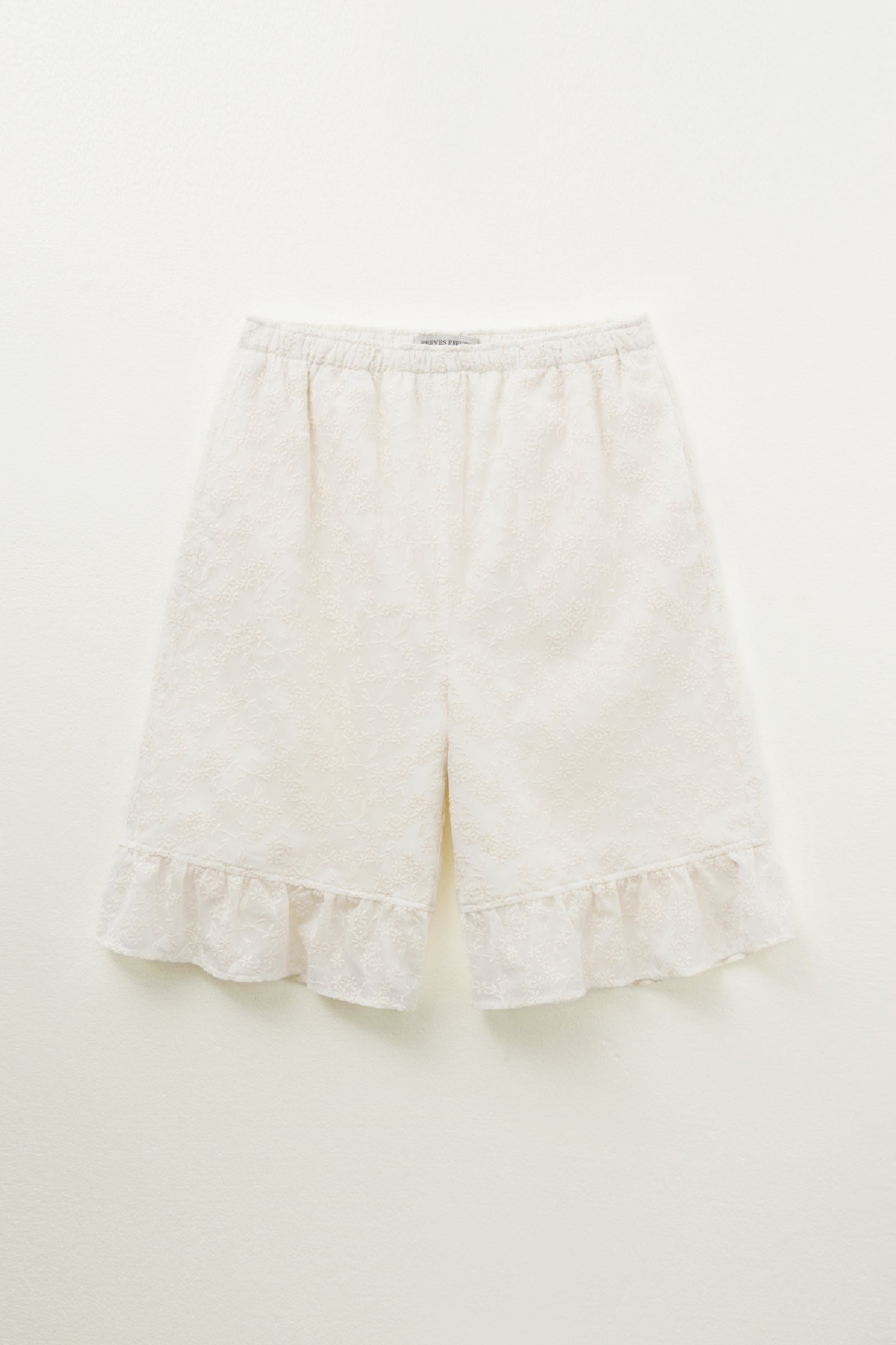 EMBROIDERED MIDI PANTS_ IVORY