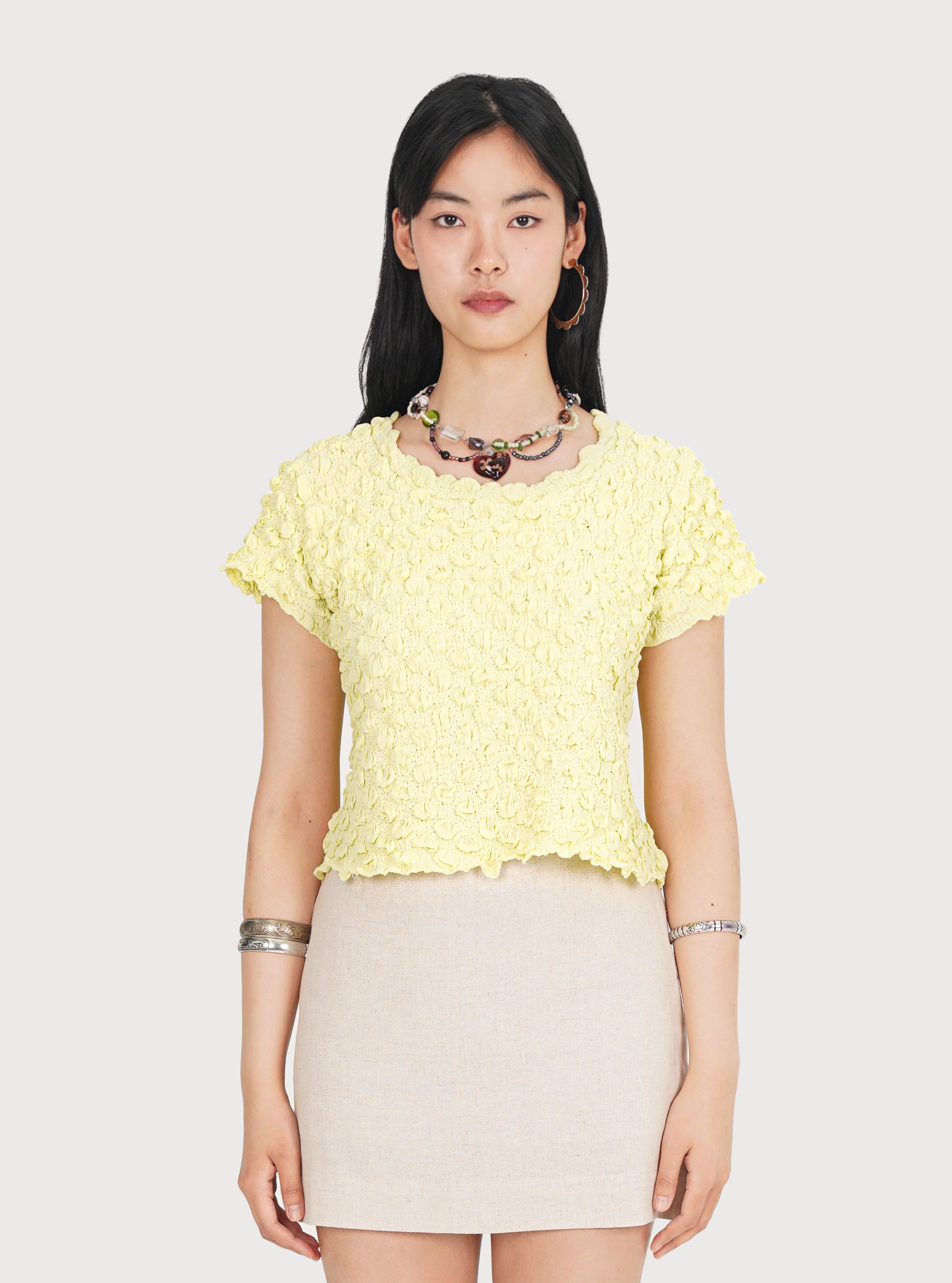 EMBOSSED STRETCH TOP_BUTTERBEAM