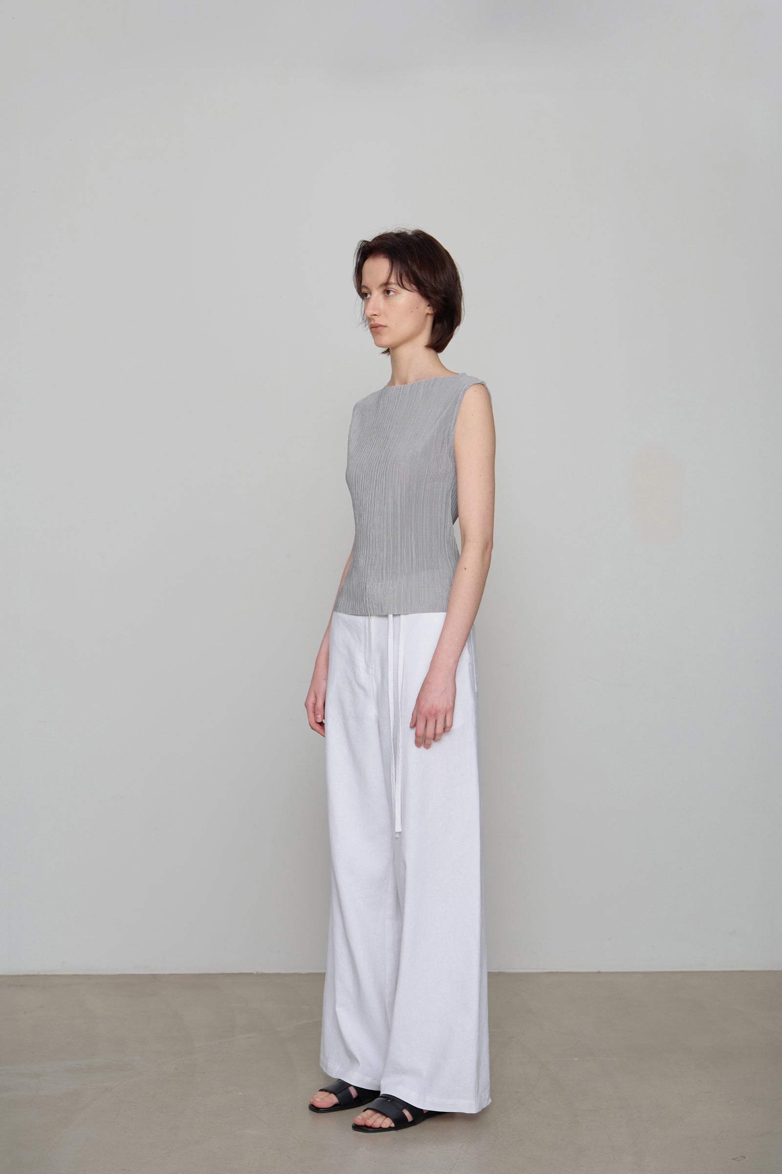 LINEN WIDE STRAP PANTS_WHITE