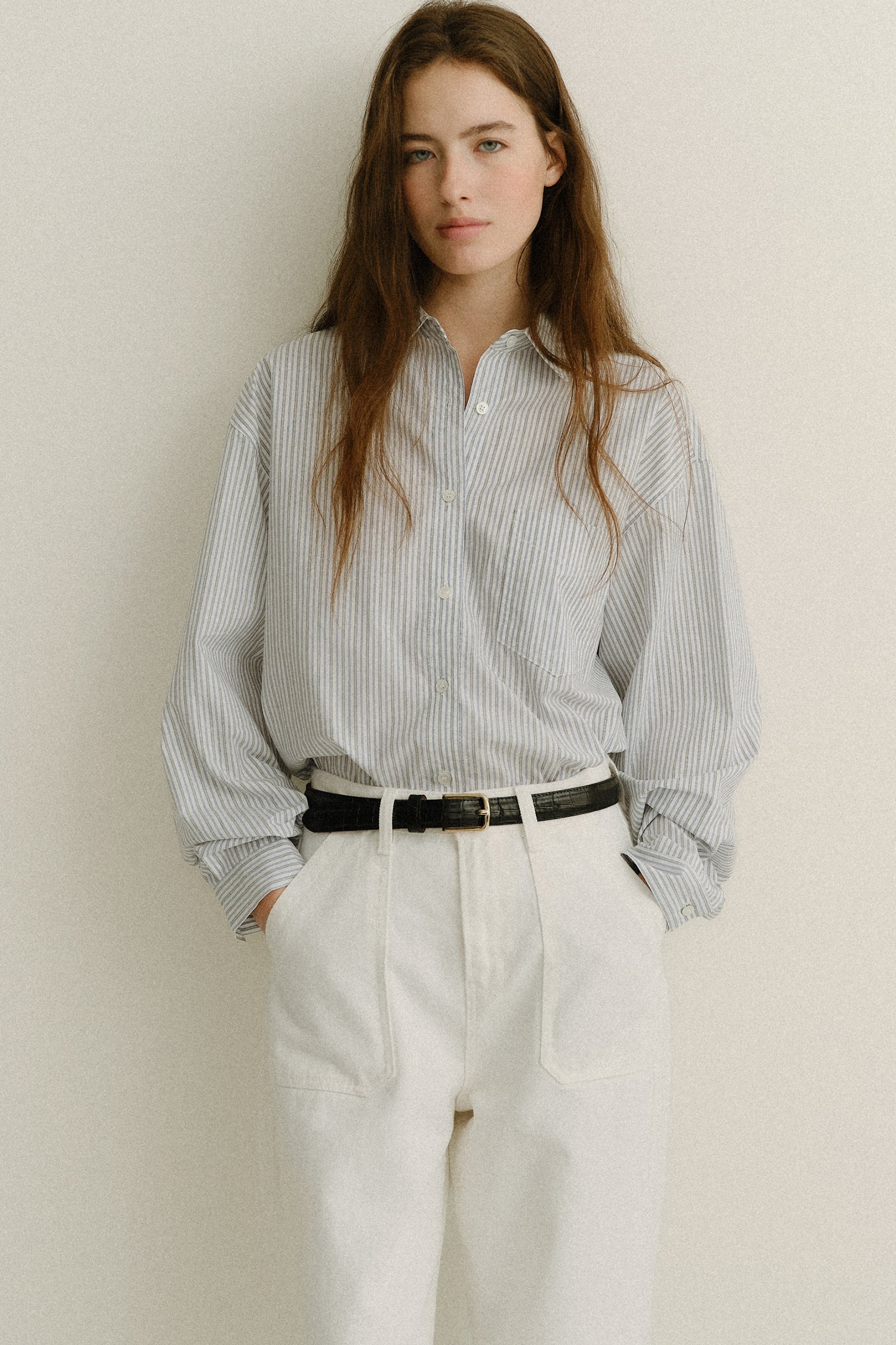 HOUTH STRIPE SHIRT_BLUE