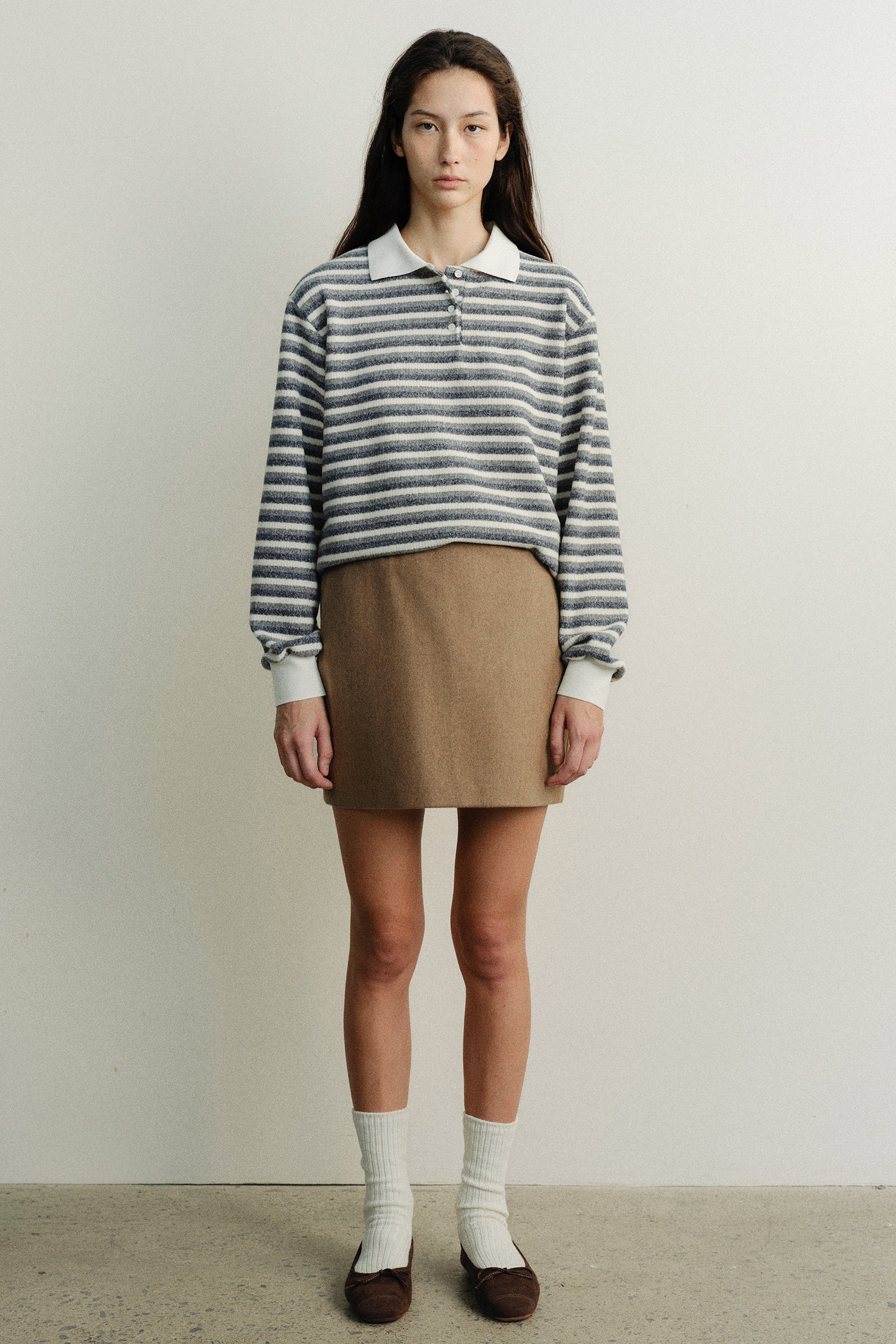 HEATHER MINI SKIRT_BEIGE