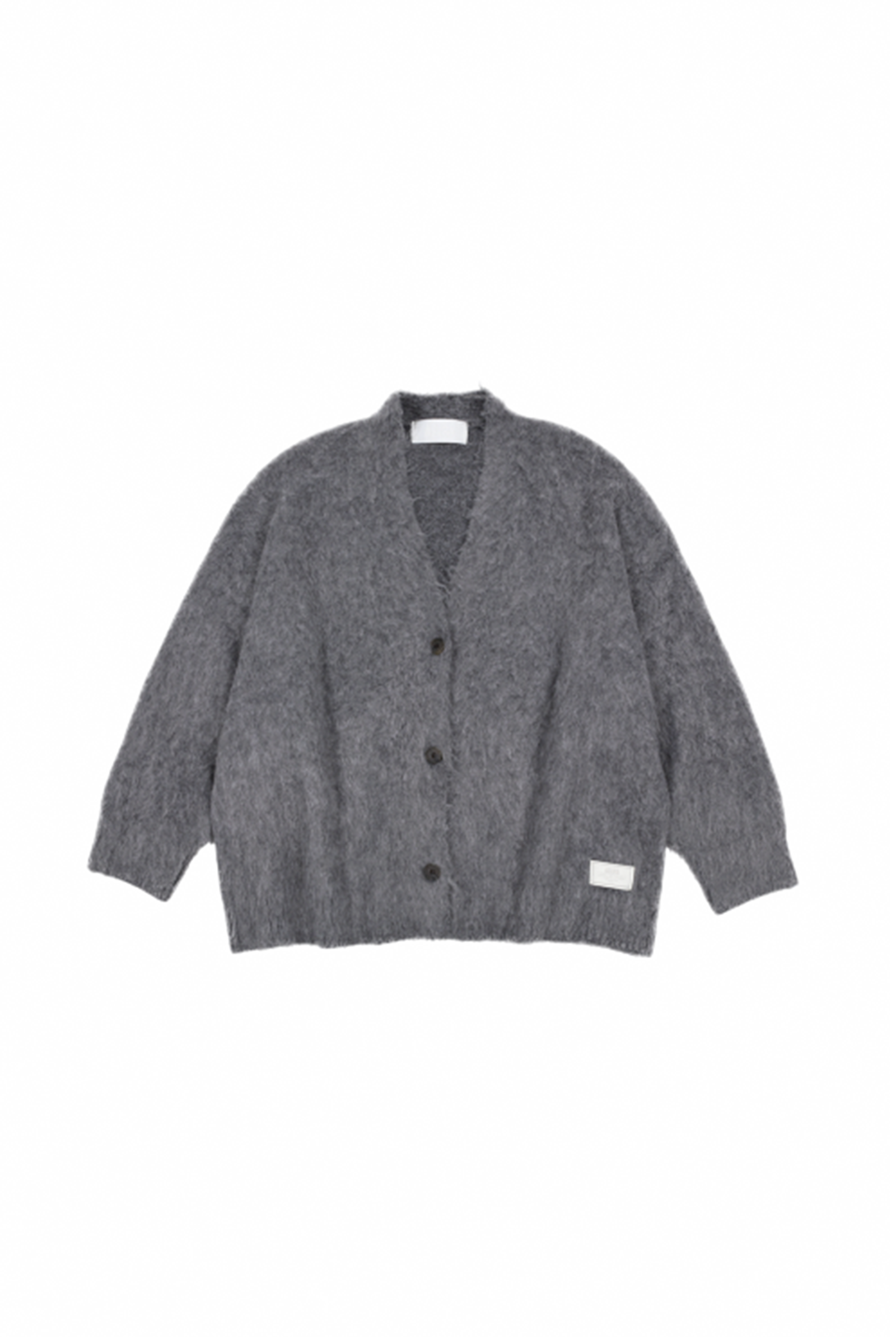 HAIRY BRUSH MIDI CADIGAN_GREY
