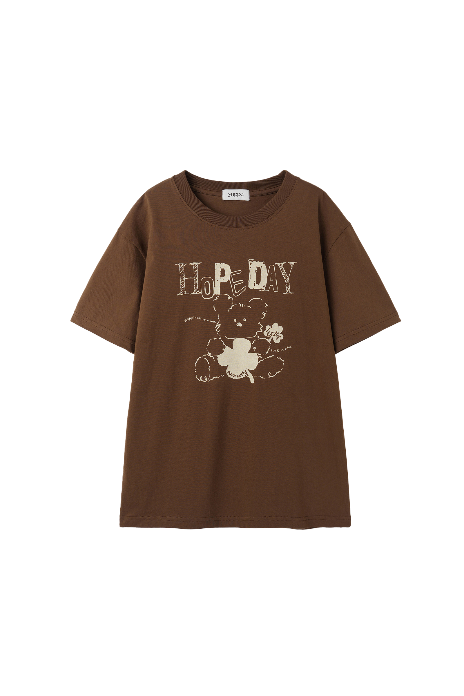 HAPPY BEAR T-SHIRT_BROWN