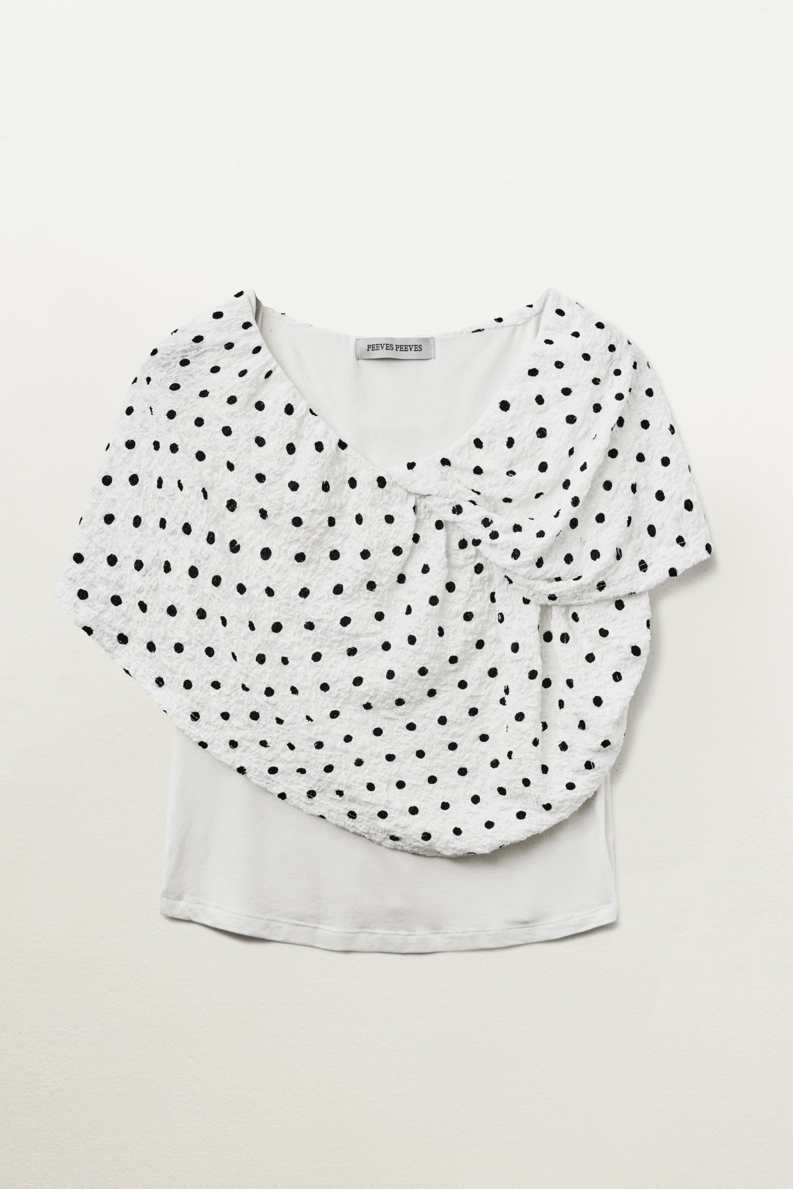 DOT DRAPE SLEEVELESS_WHITE