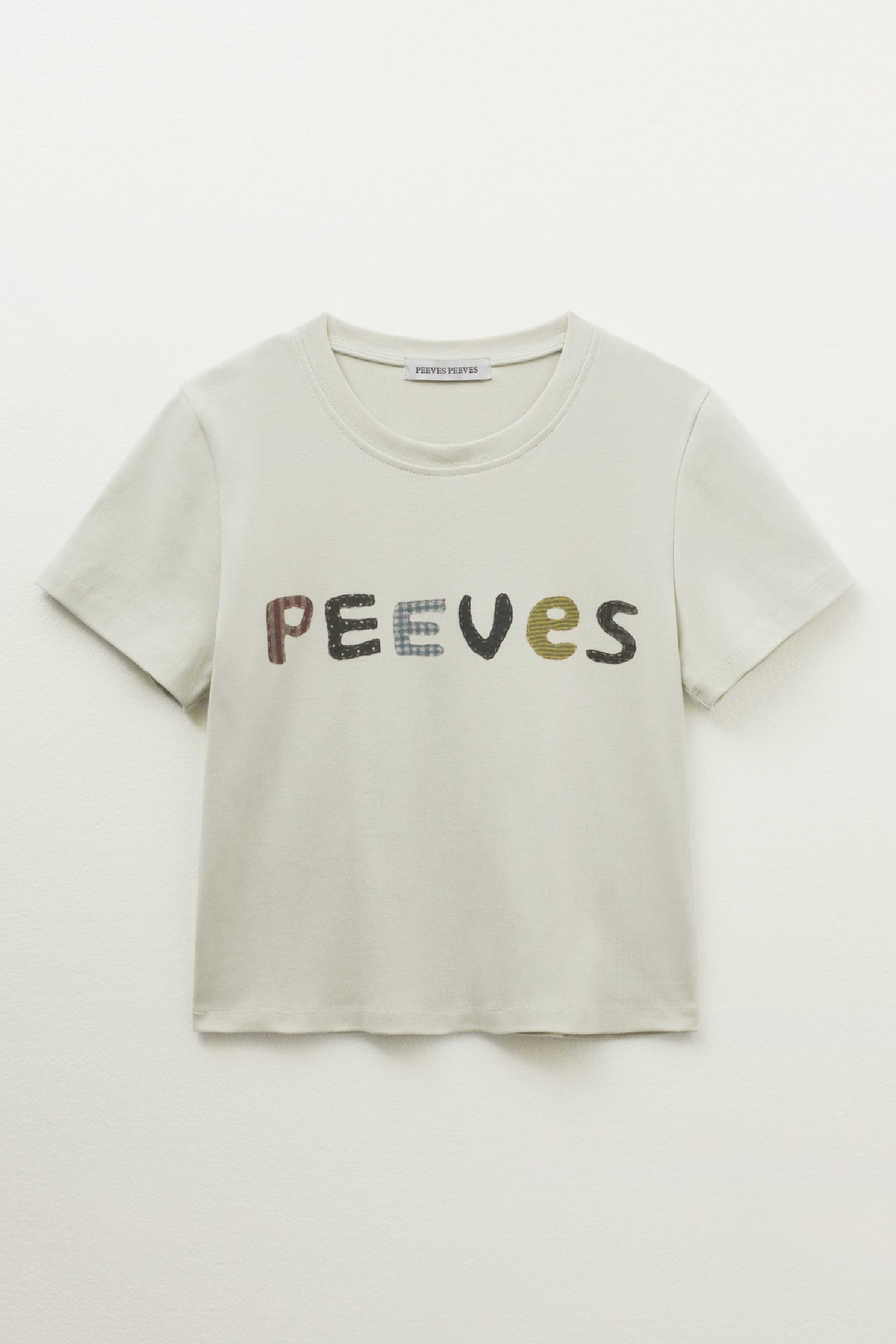 SCANNED NEEDLEWORK CROPPED T-SHIRT_LIME