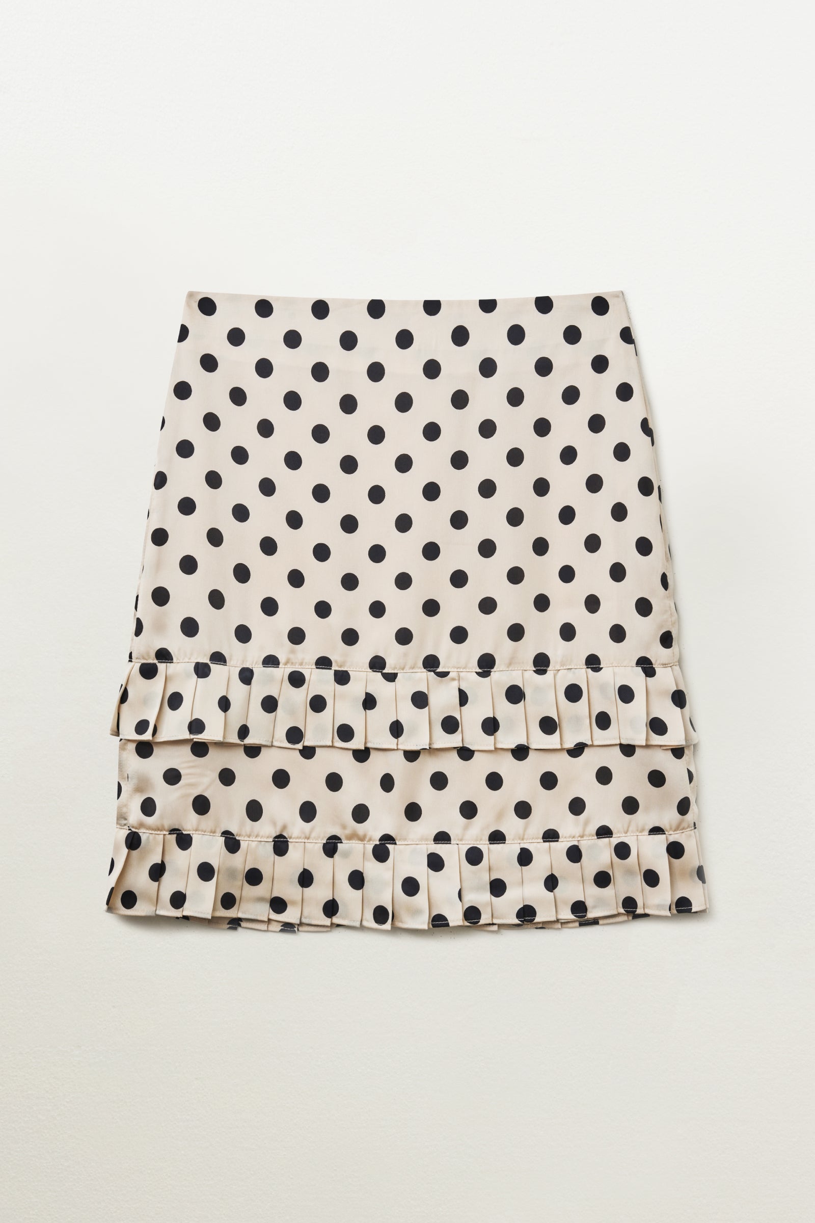 DOT PLEASTS SKIRT_BEIGE