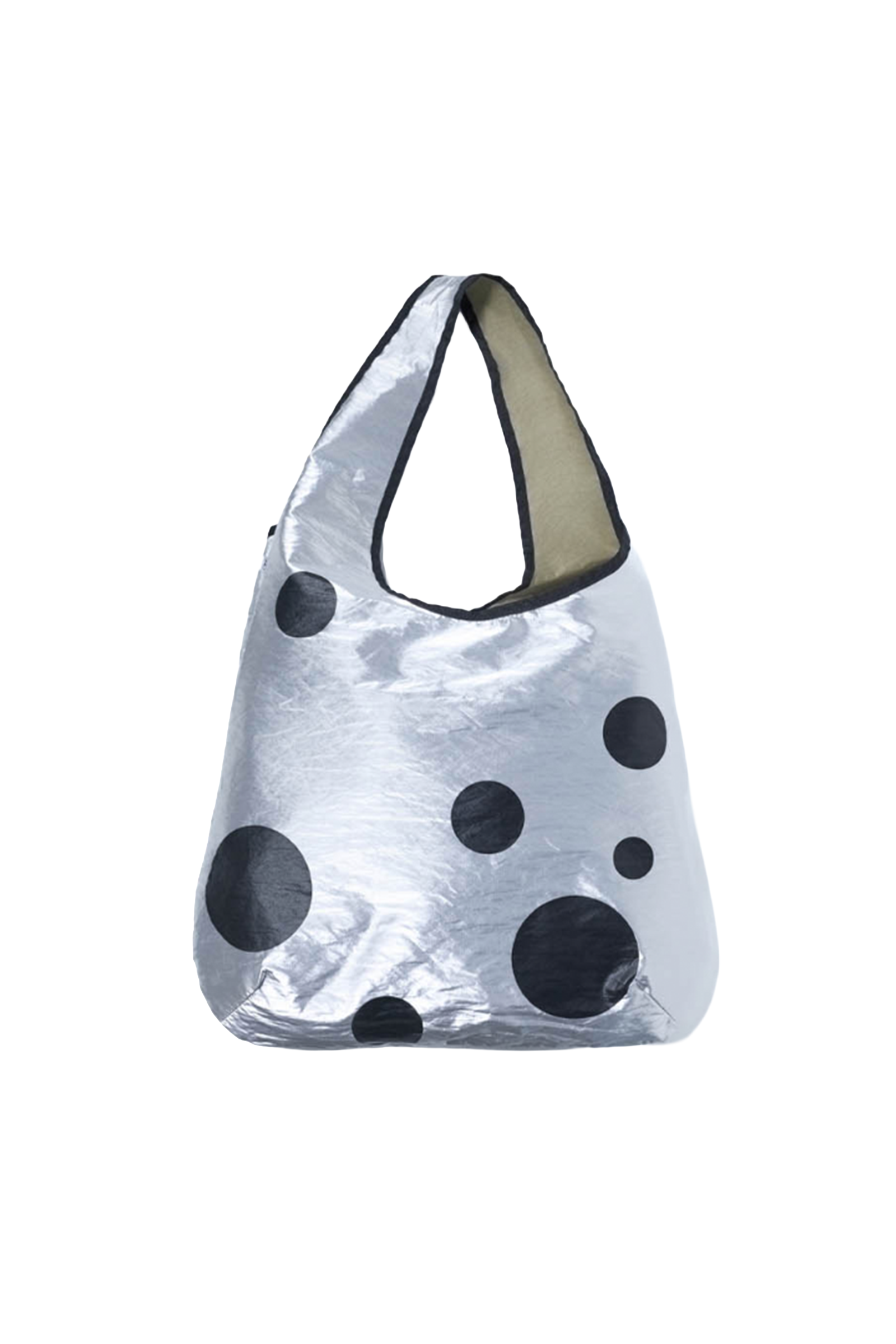 DOT BUBBLE BAG_GLOSSY SILVER