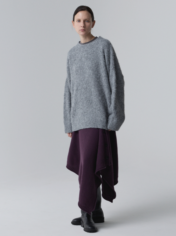 BRUSHED BLEND PULLOVER_GREY