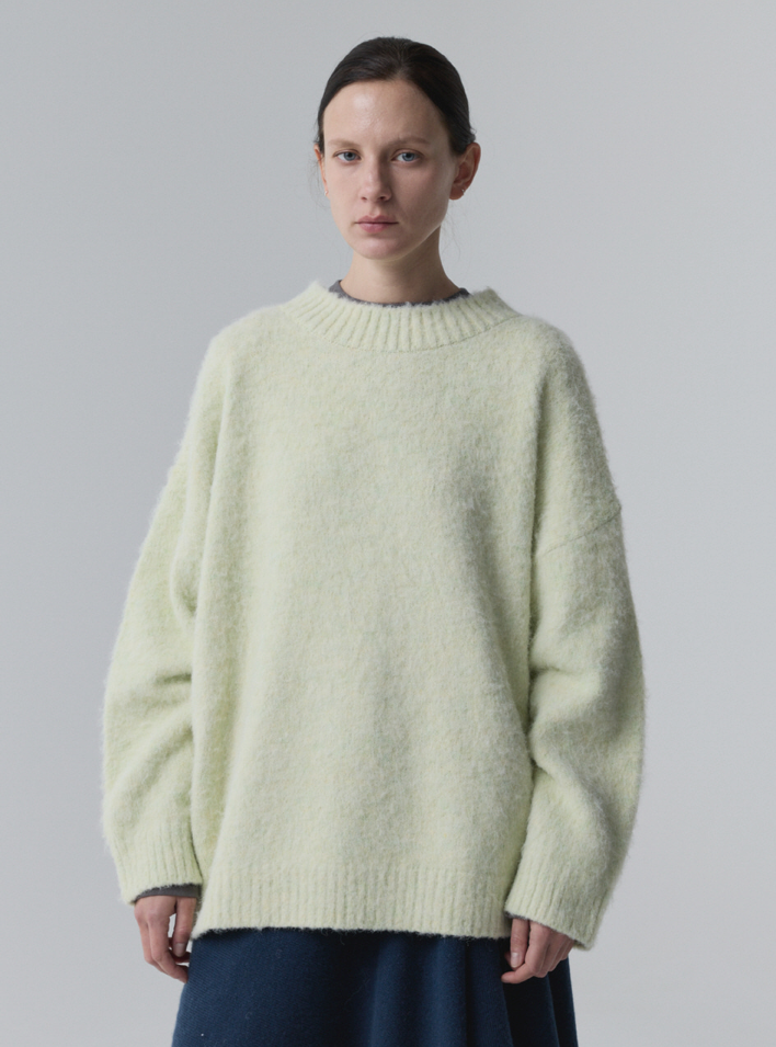BRUSHED BLEND PULLOVER_LEMON