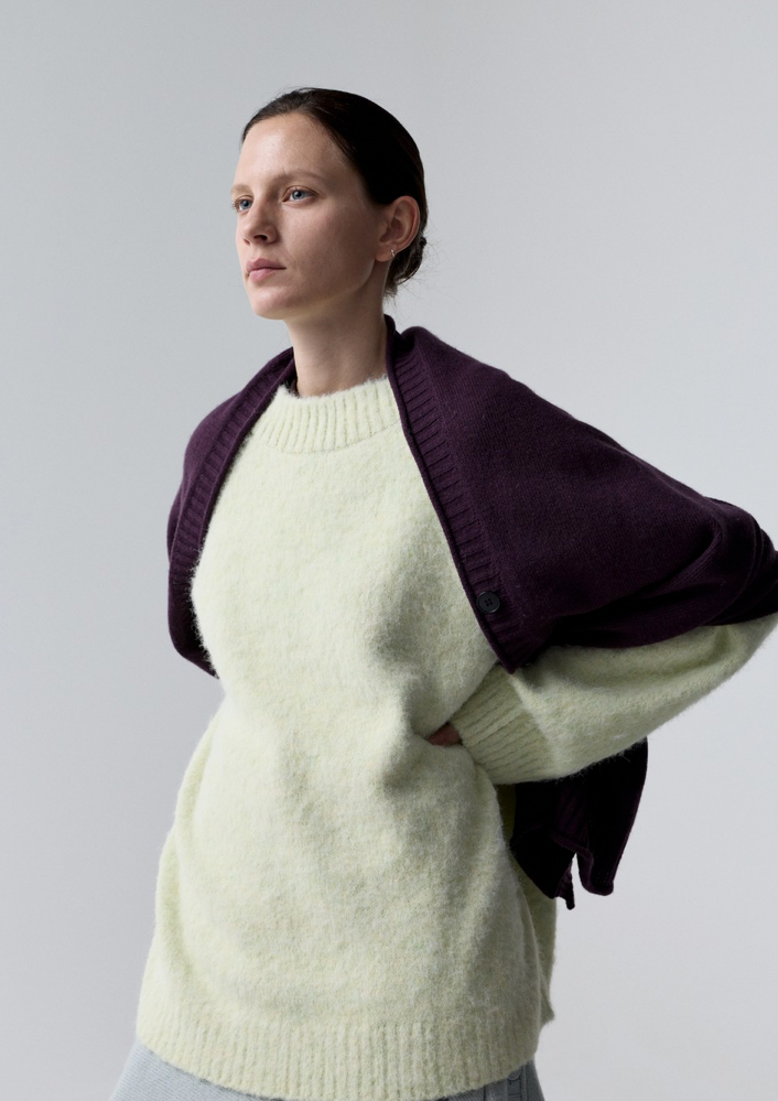 BRUSHED BLEND PULLOVER_LEMON