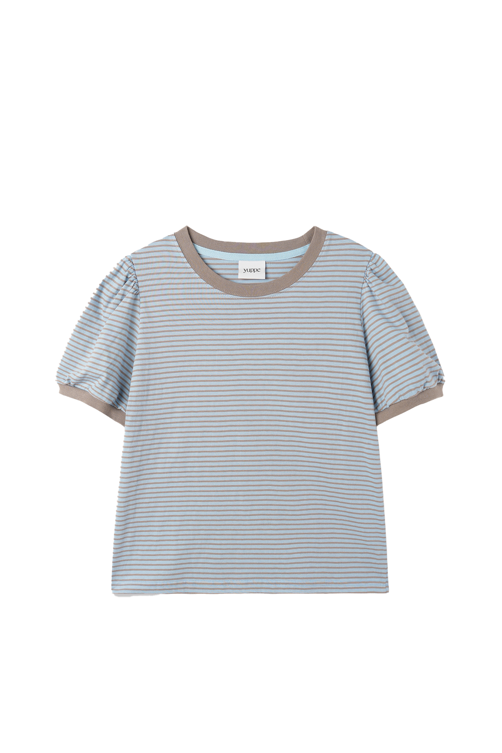 FINE STRIPE T-SHIRT_BROWN