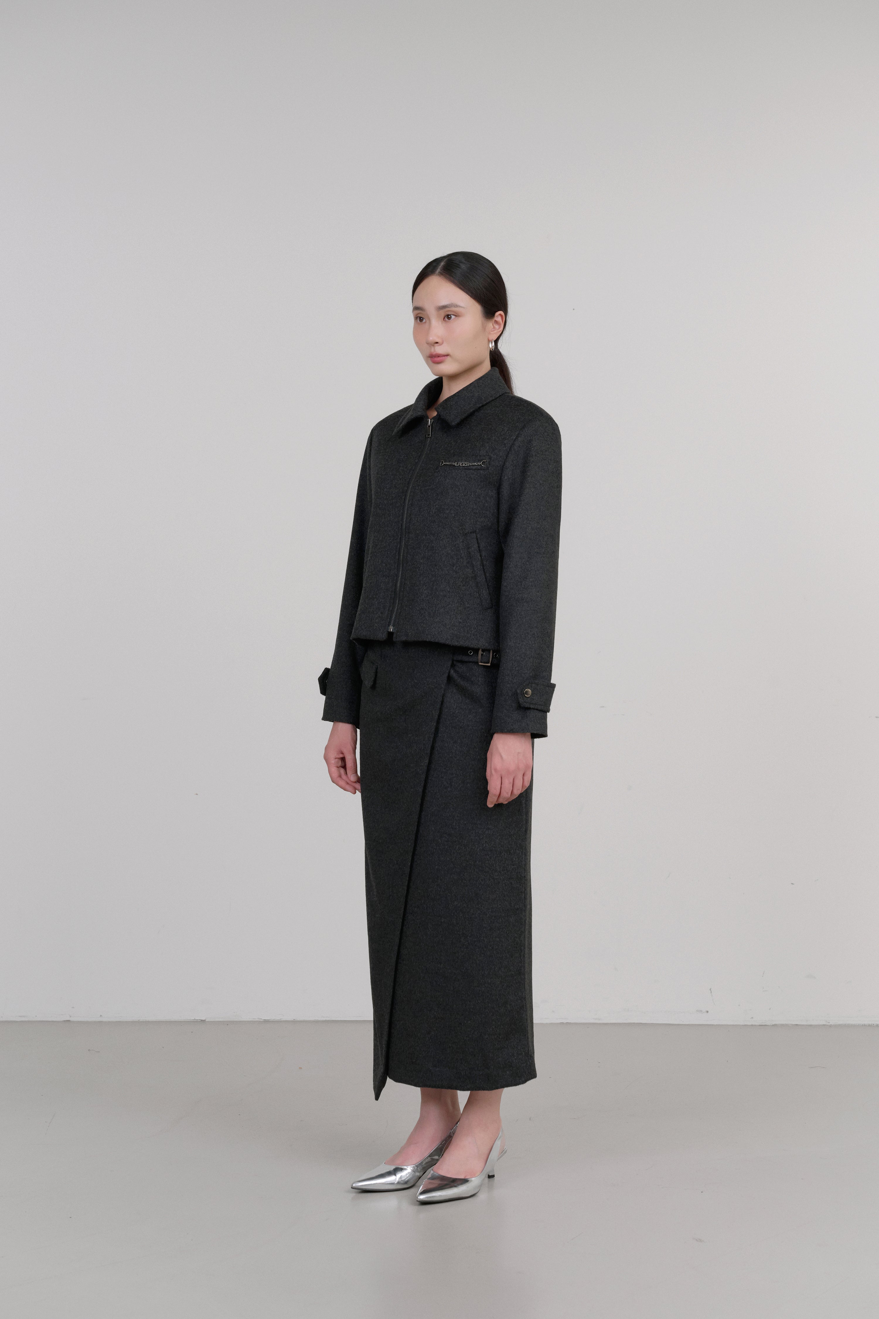 CHAIN WOOL JACKET_CHARCOAL