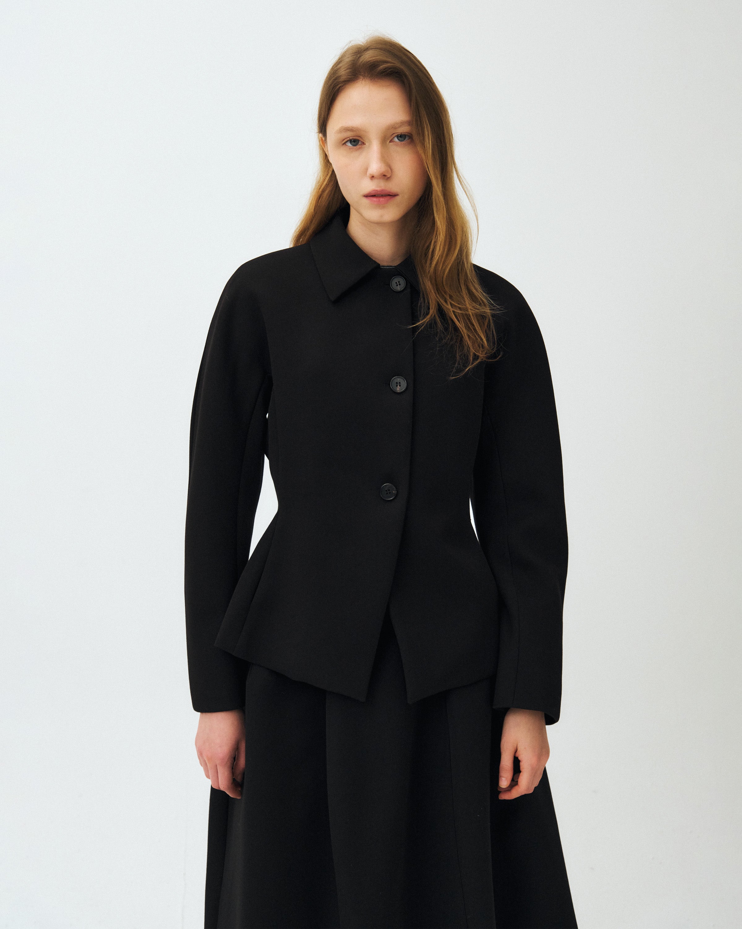 PETAL RAGLAN JACKET_BLACK