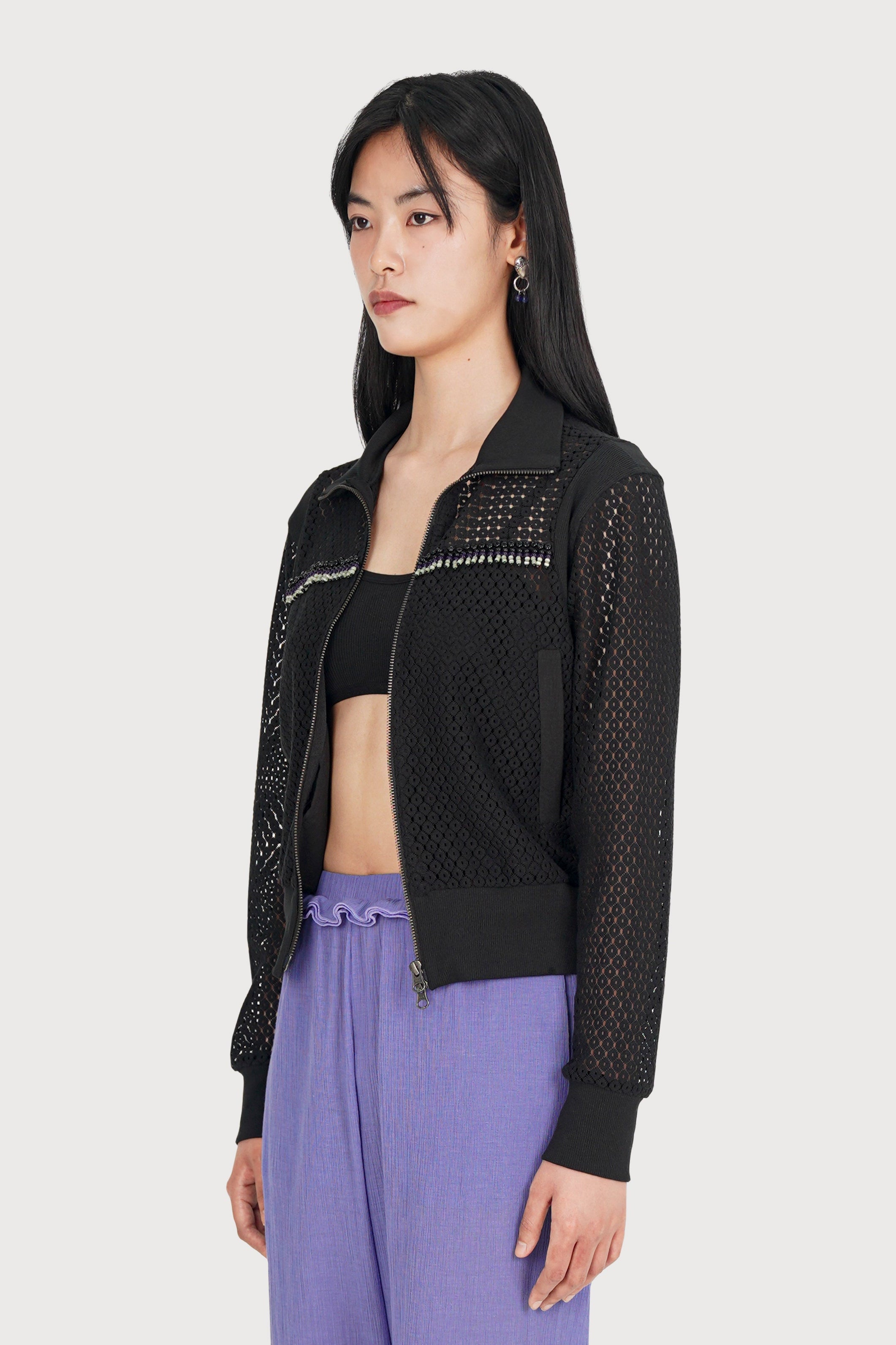 CHANDELIER TRACK JACKET_BLACK