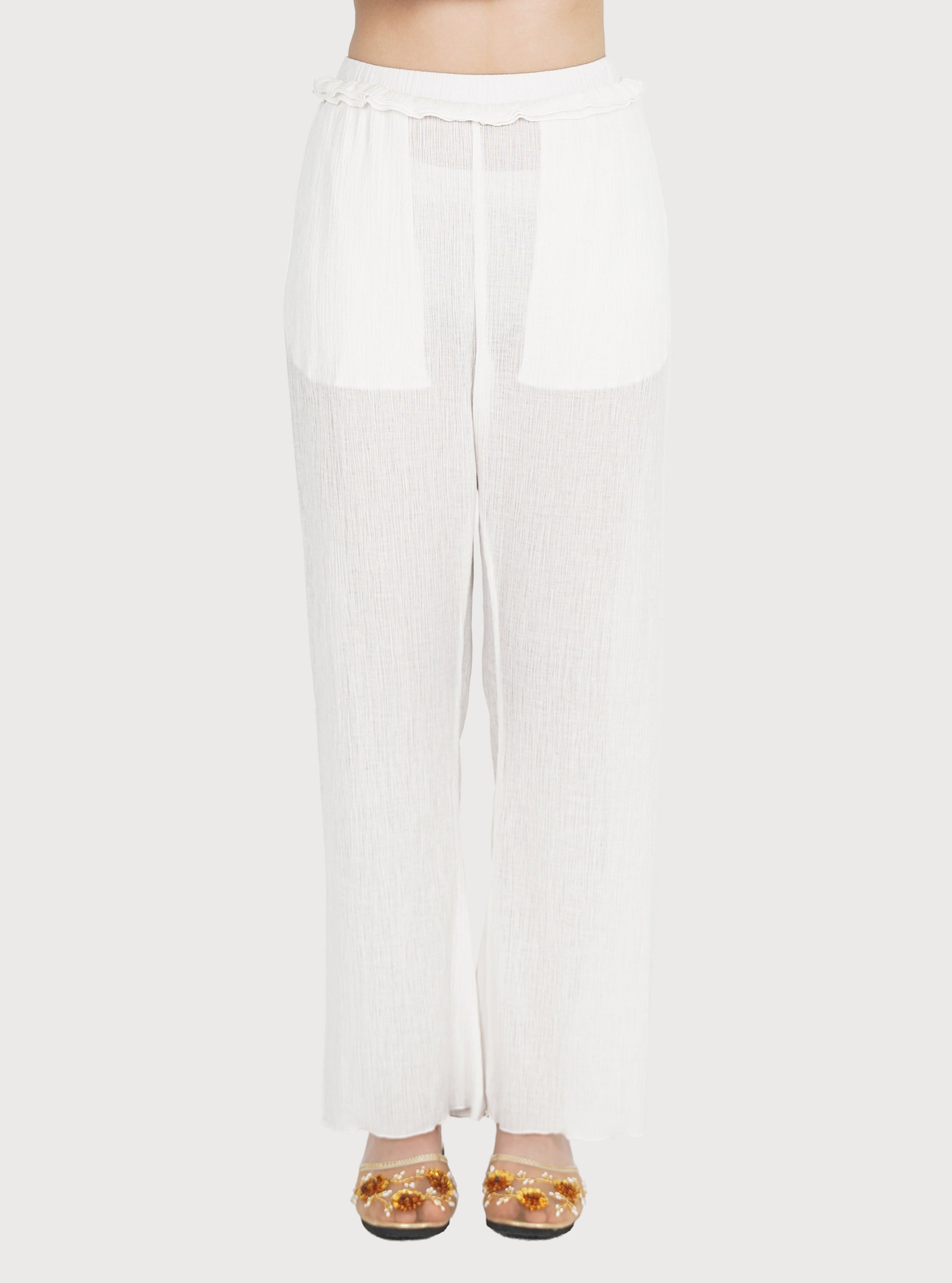 SHEER SHADE PANTS_WHITE