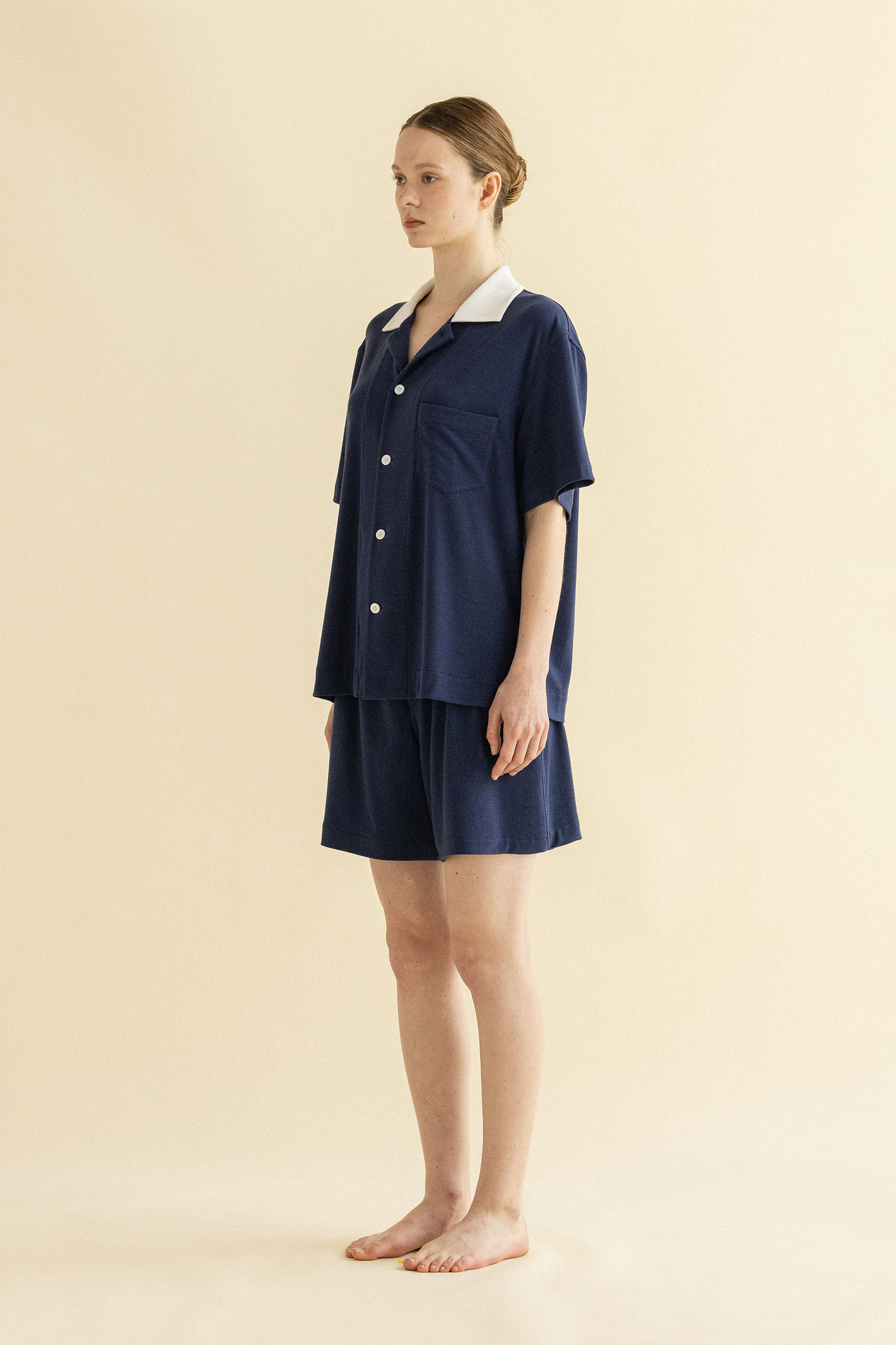 MARINE CLOUD PAJAMAS SET UP_NAVY