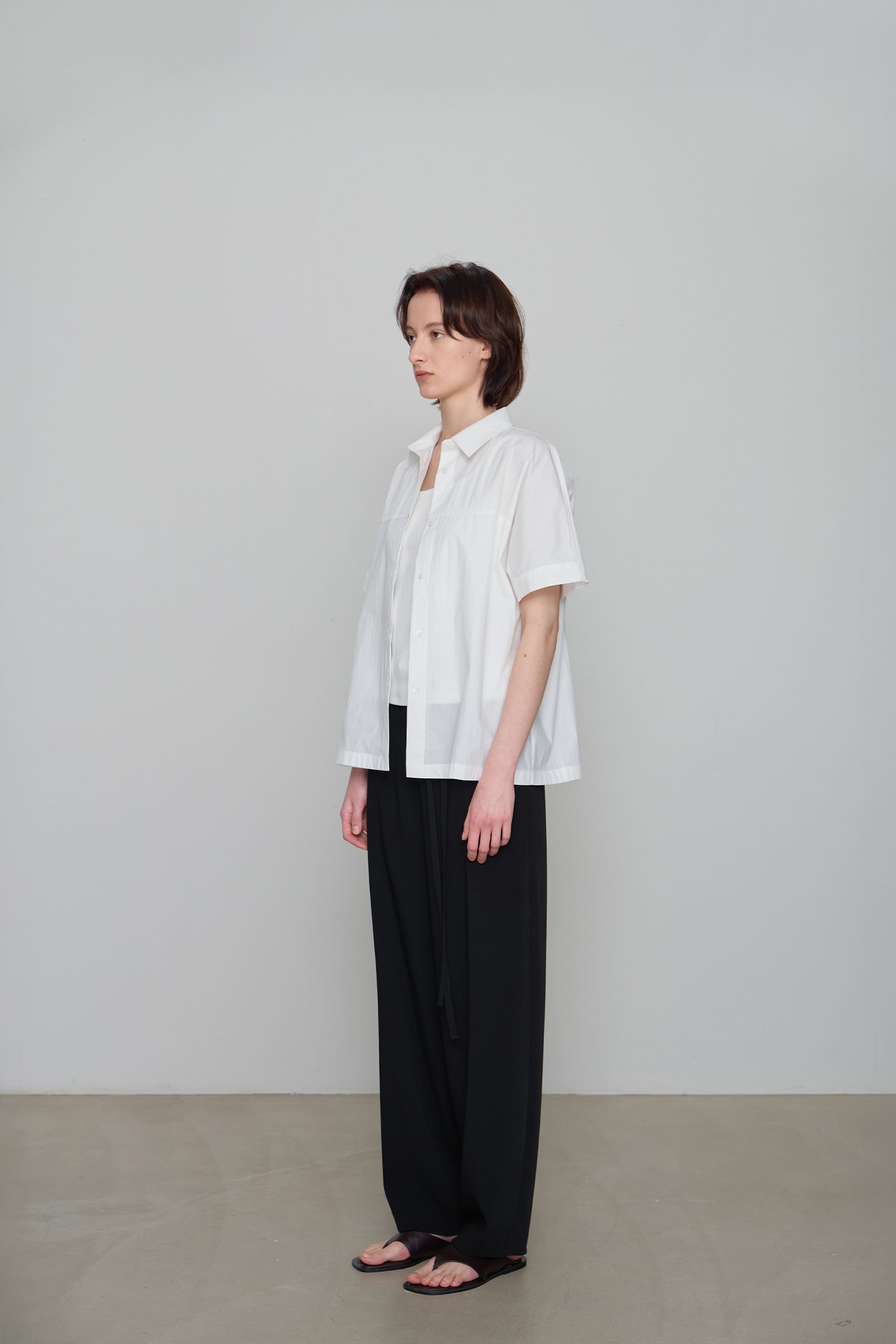 CURVED STRAP PANTS_BLACK