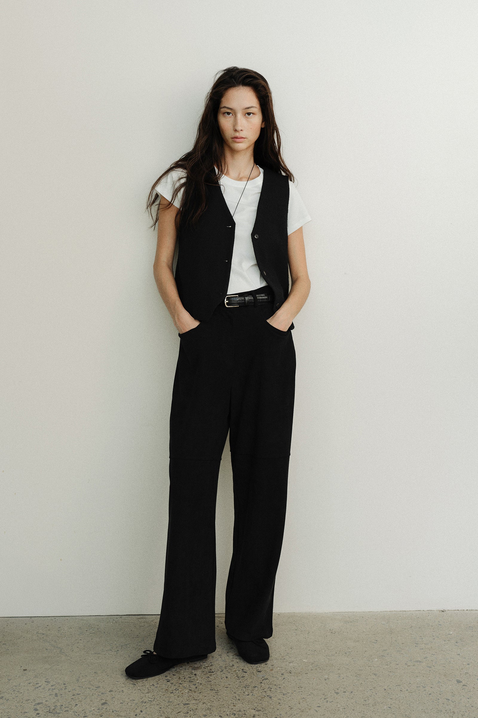 ANDY SUEDE PANTS_BLACK