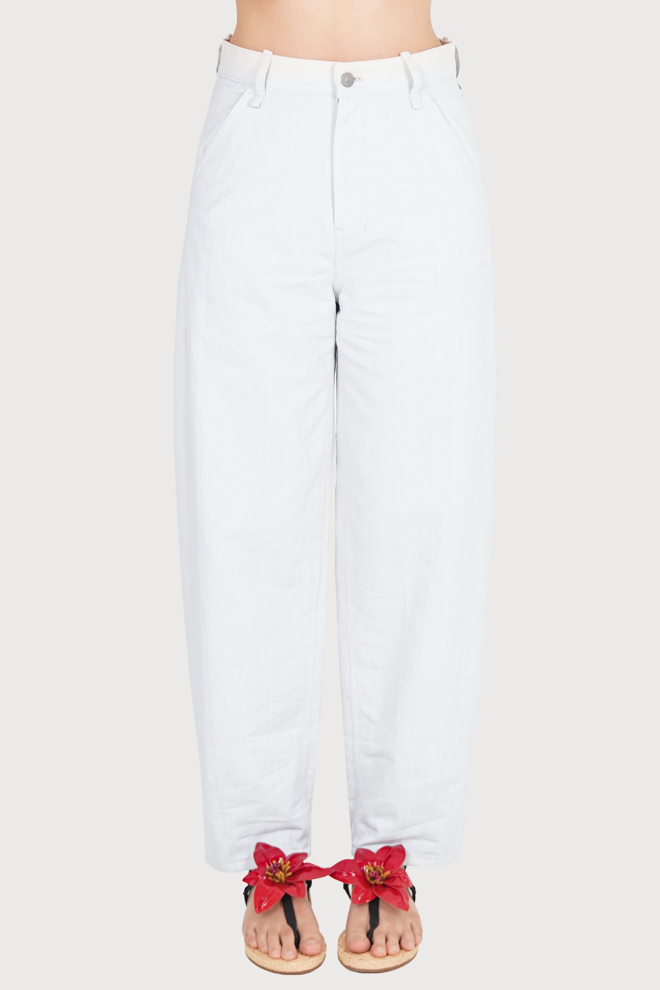 COTTON CURVY PANTS_WHITE