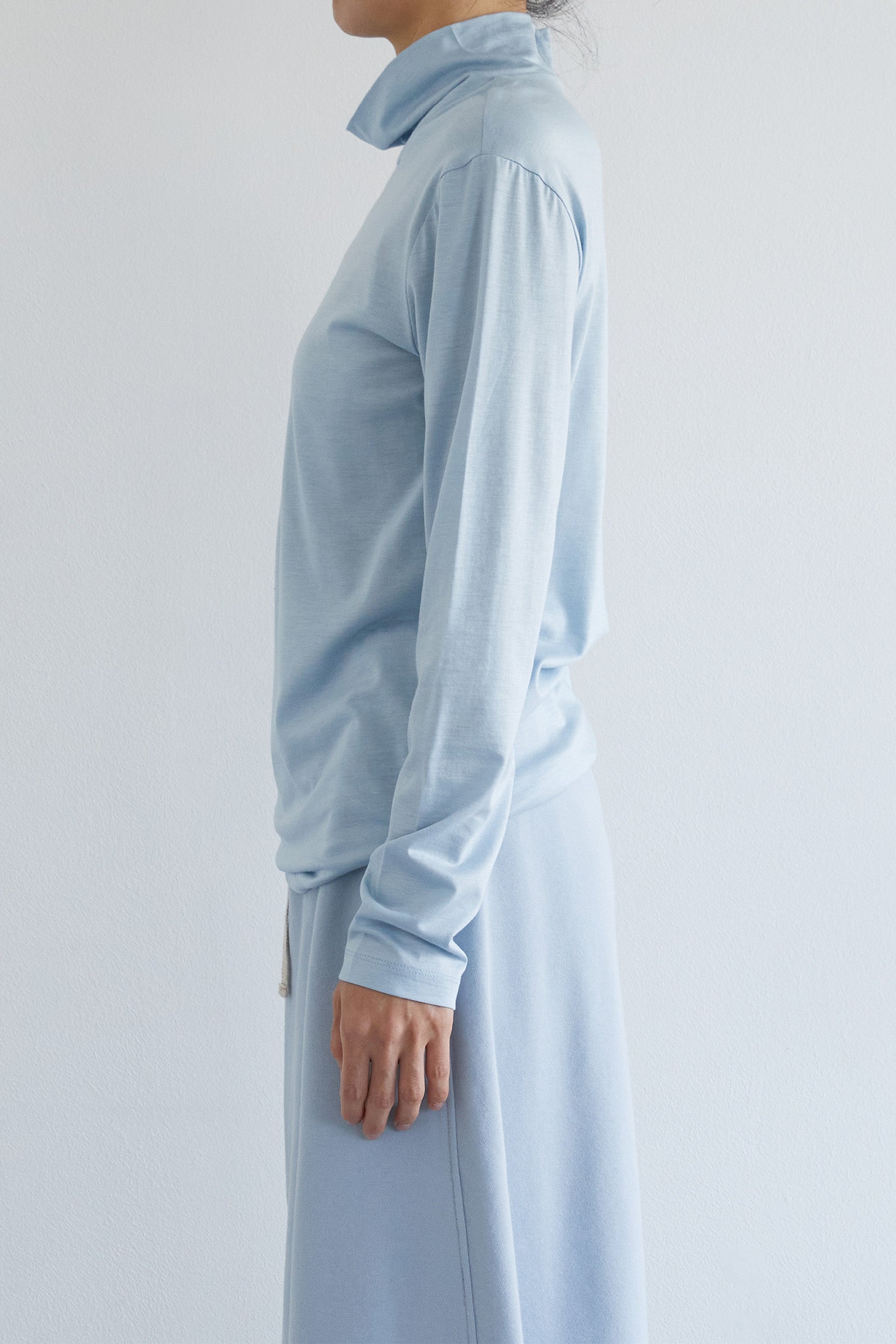 COTTON TENCEL TOP_LIGHT BLUE GREY