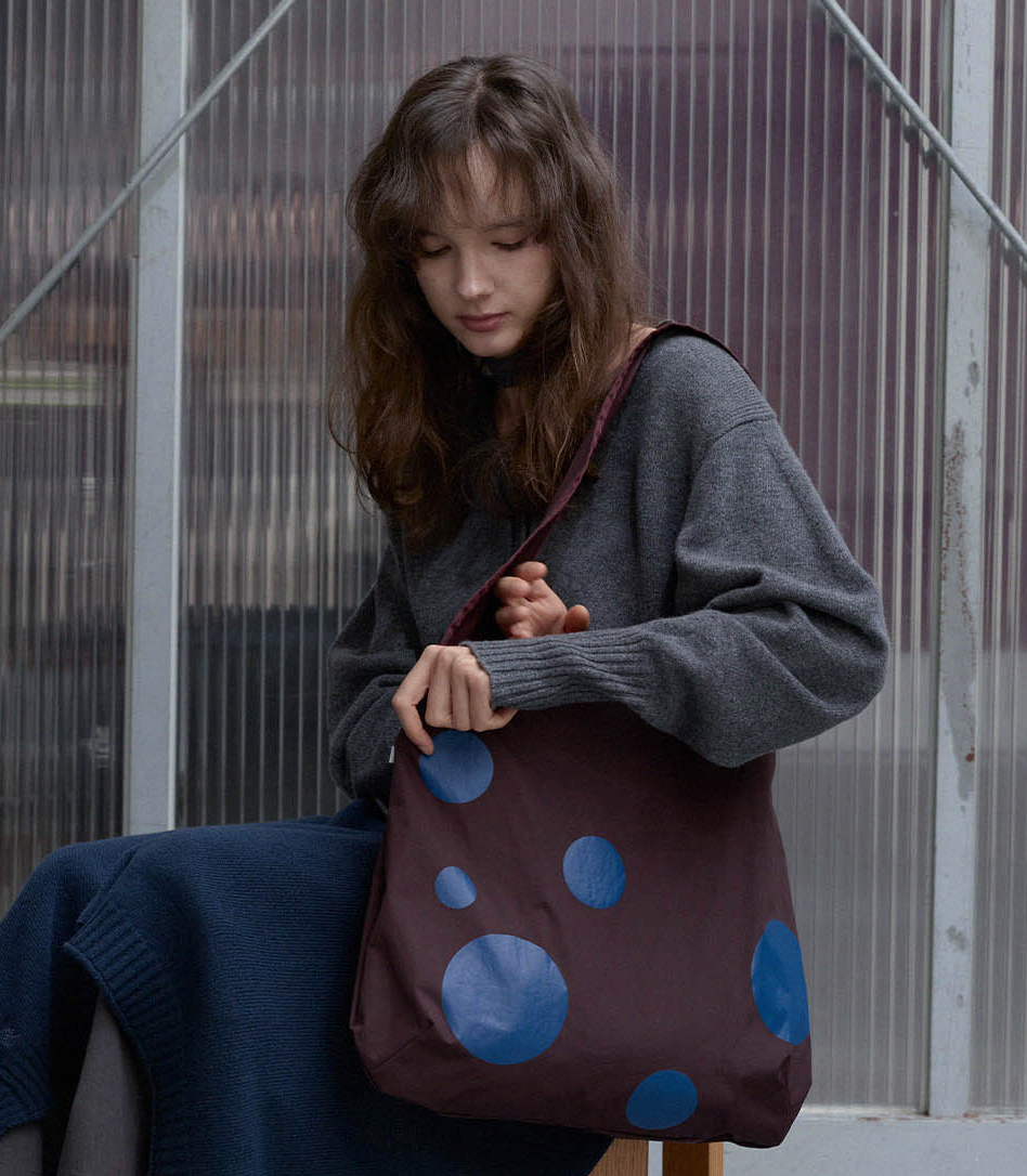 DOT BUBBLE BAG_BROWN
