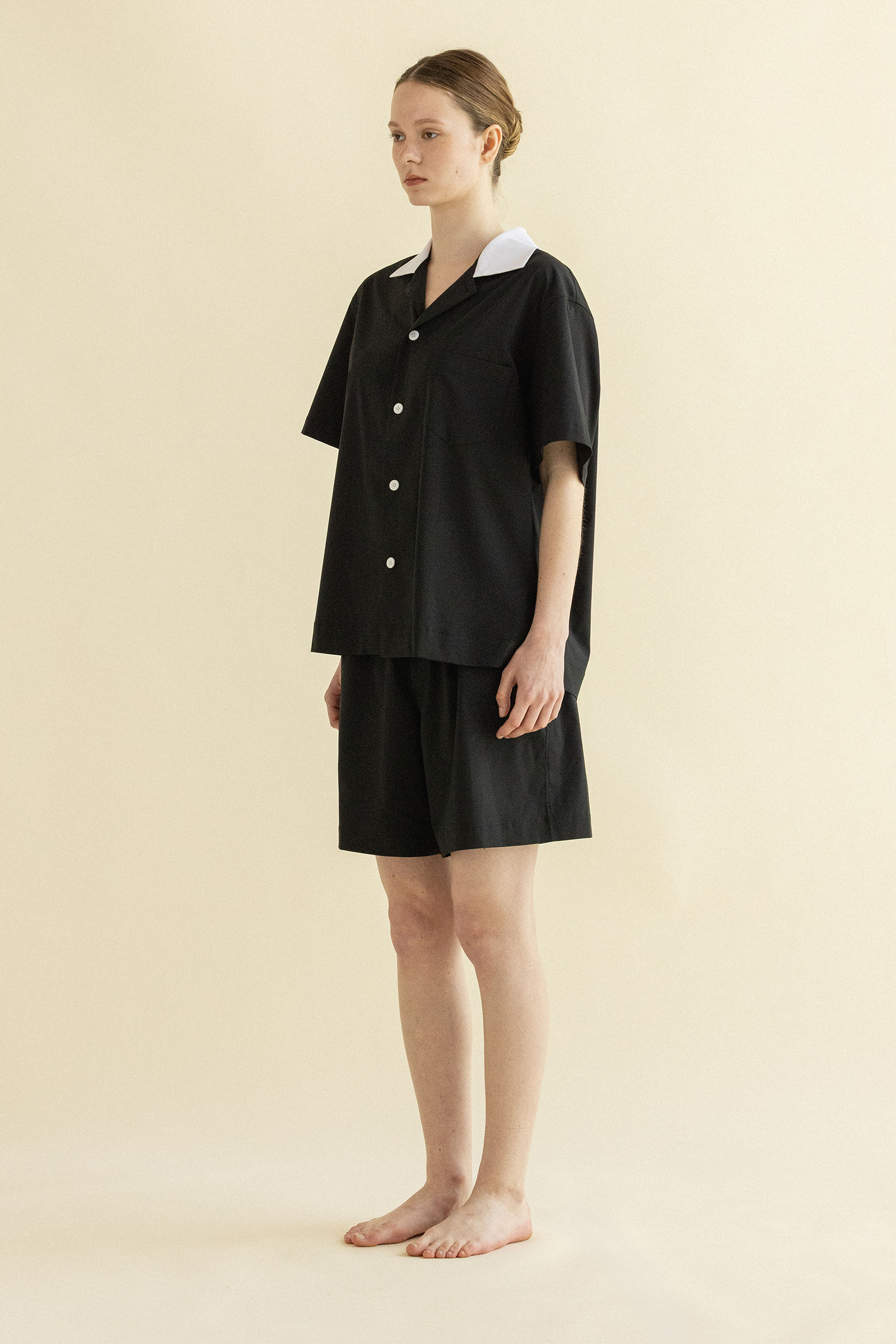 MONO BLACK PAJAMAS SET UP_BLACK