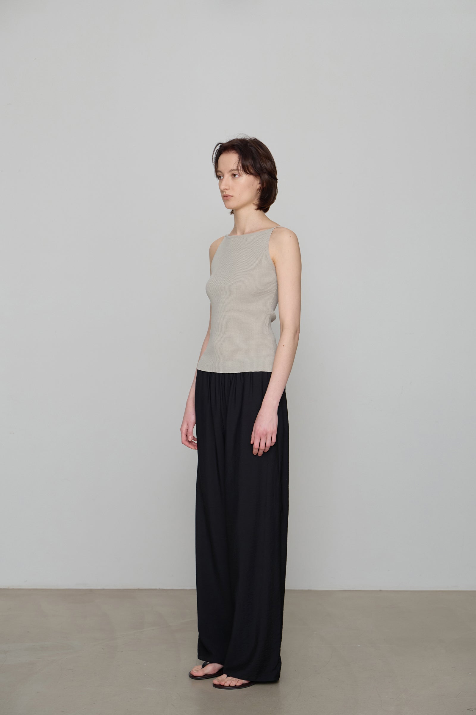 SHEER WIDE PANTS_BLACK